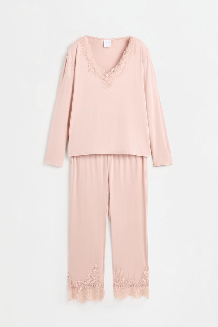Long lace pyjamas — PINK
