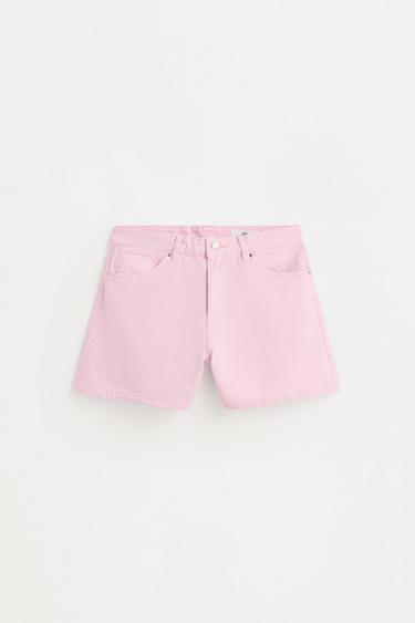 Basic mom fit denim shorts — PINK 6