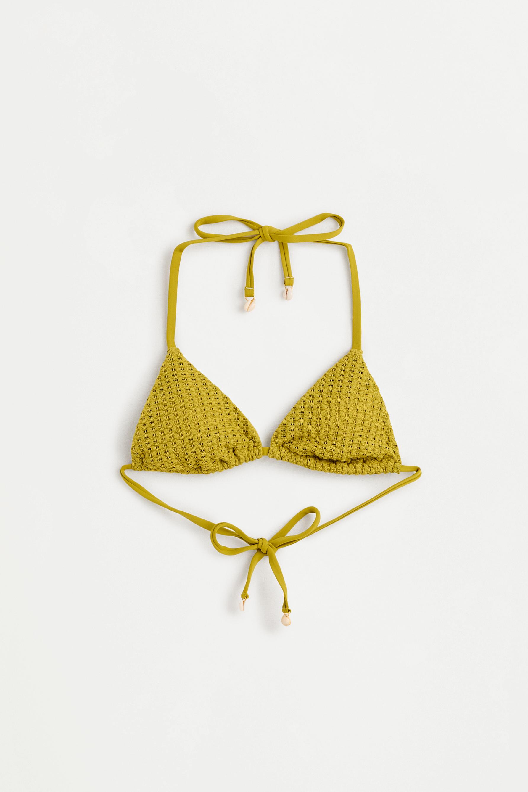Cut-out bikini top — OLIVE GREEN