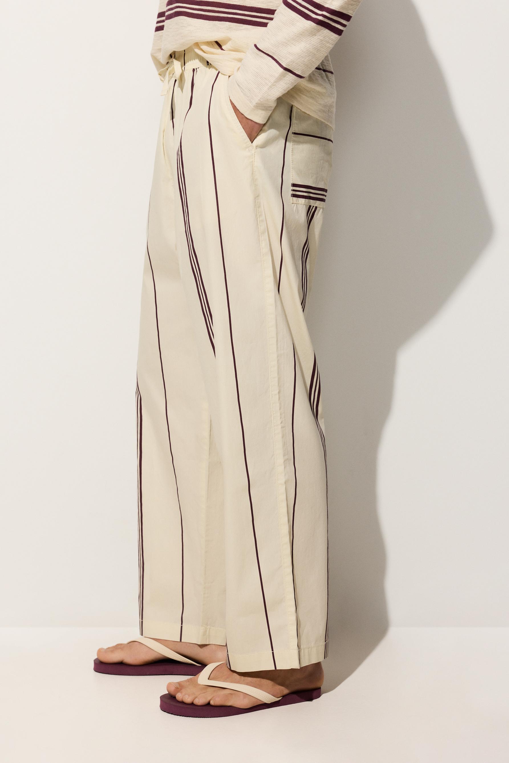 Men's | Beige stripe joggers — OFF WHITE