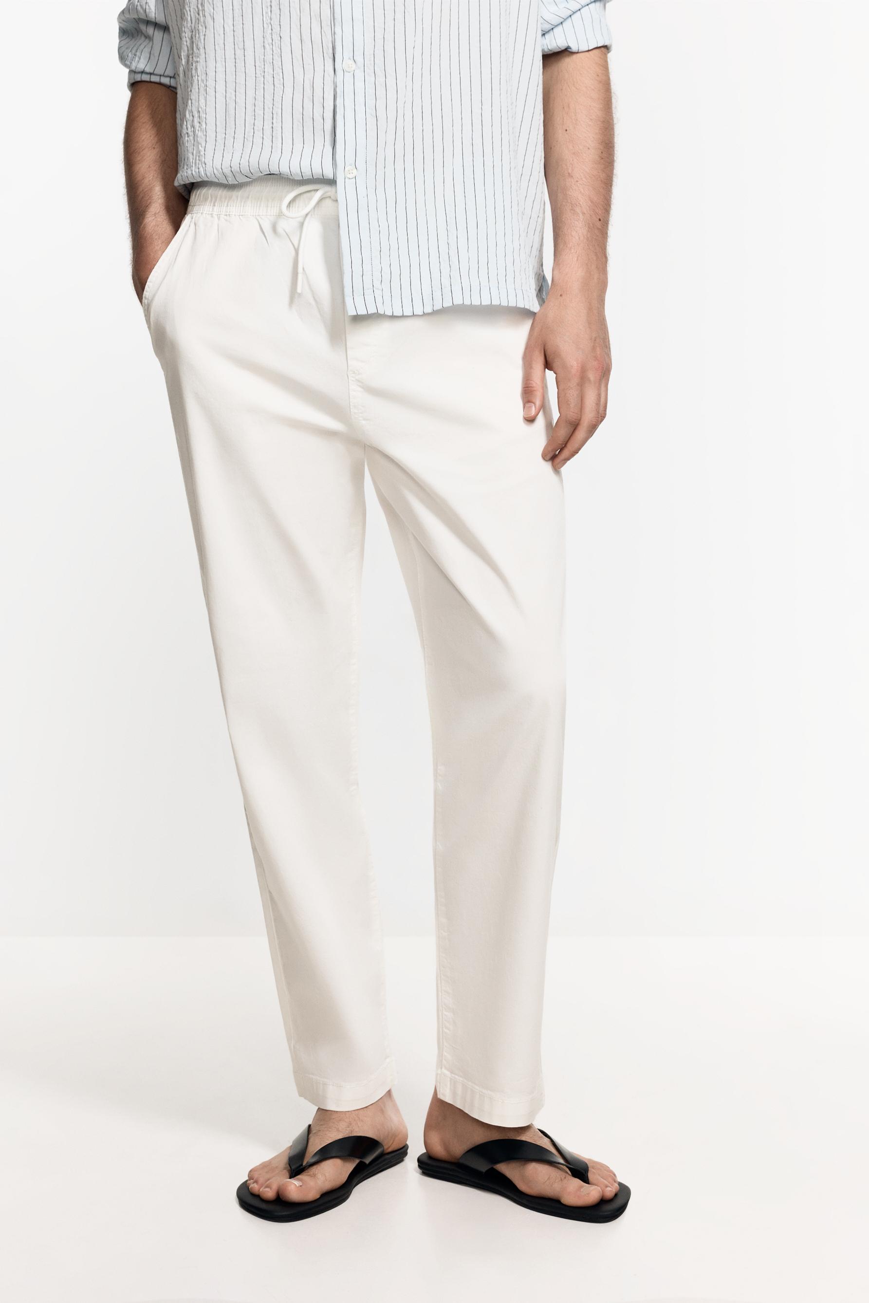 Slim fit jogger trousers — WHITE