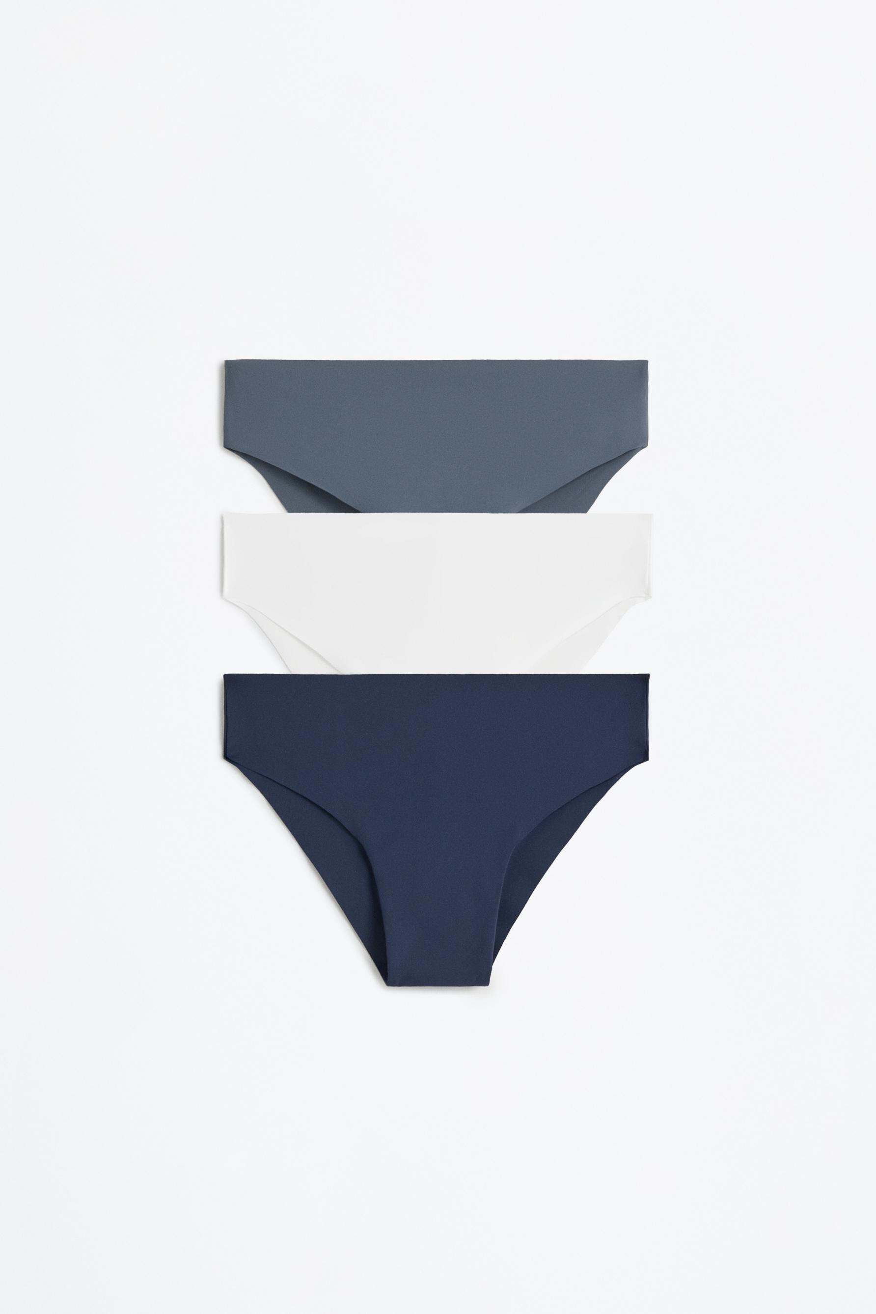 3-Pack of microfibre hipster briefs — BLUE TONES