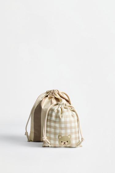 Bear and bunny adjustable bags (Pack of 2) — ECRU/BEIGE 1