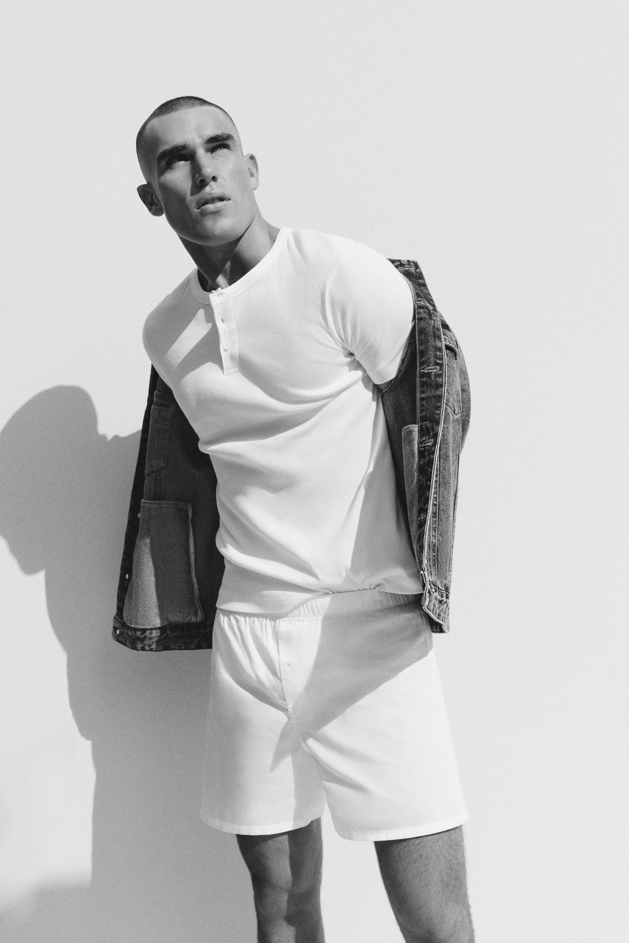 Henley T-shirt — OFF WHITE