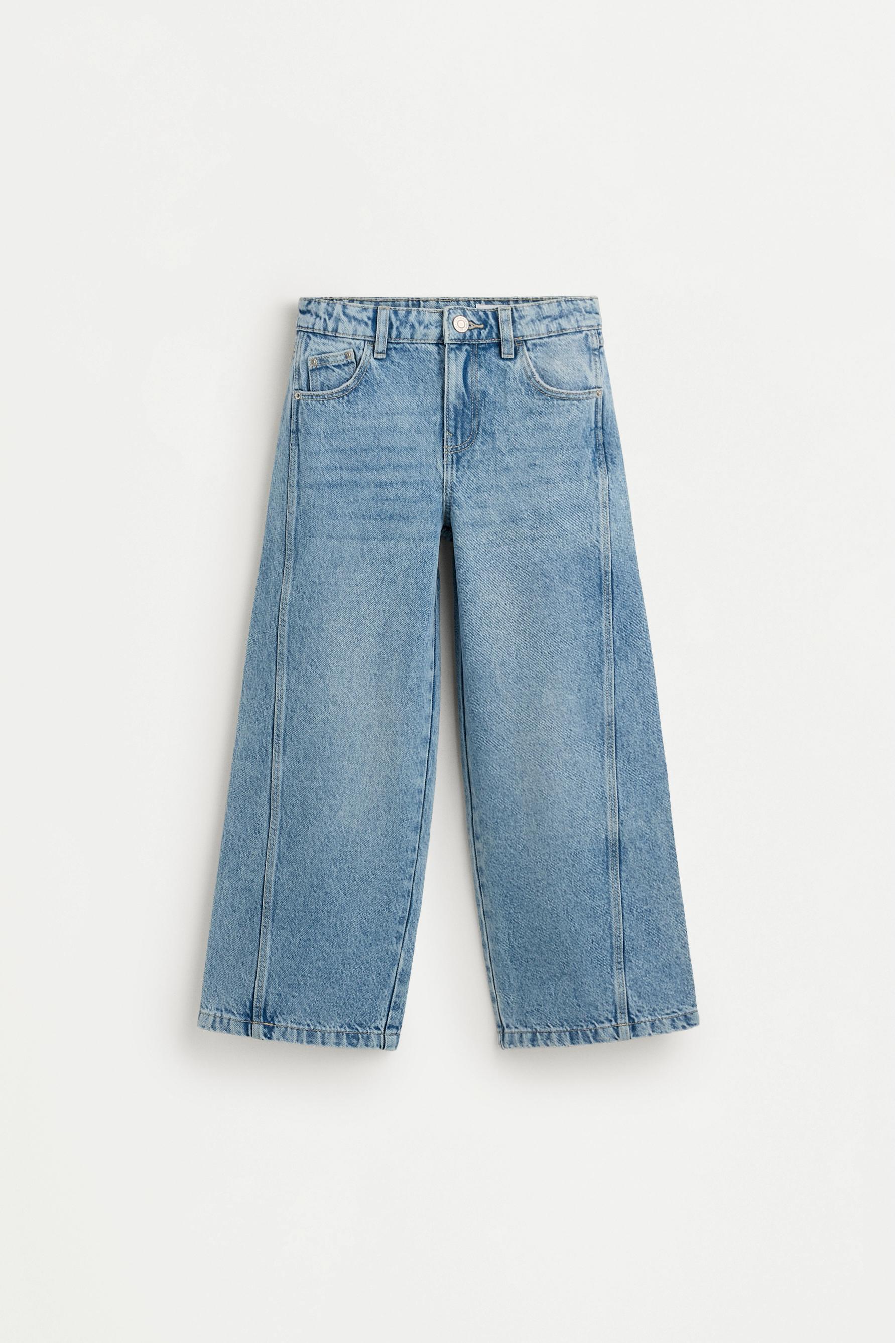 Wide-leg seam jeans — FADED BLUE