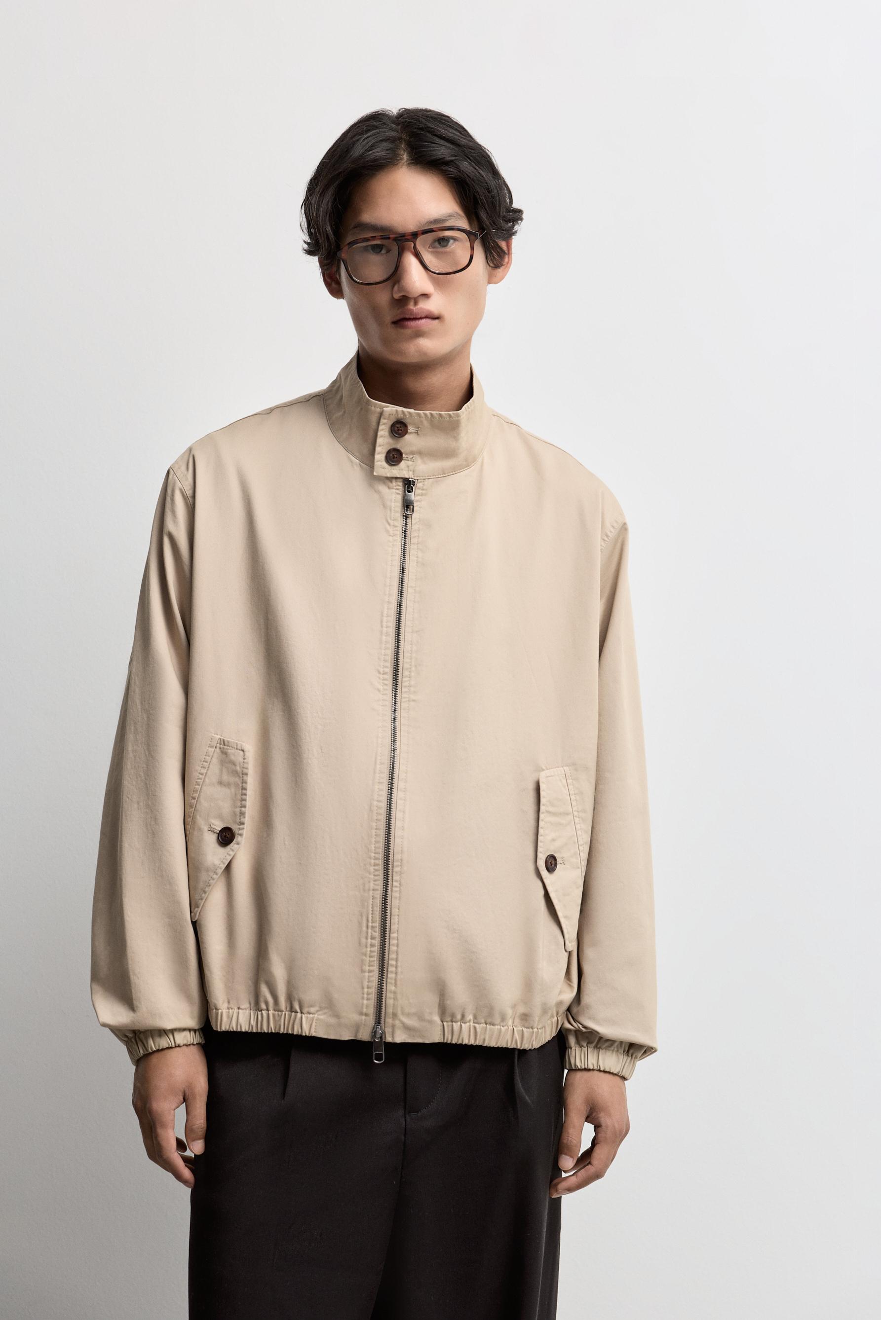 High neck jacket — ECRU