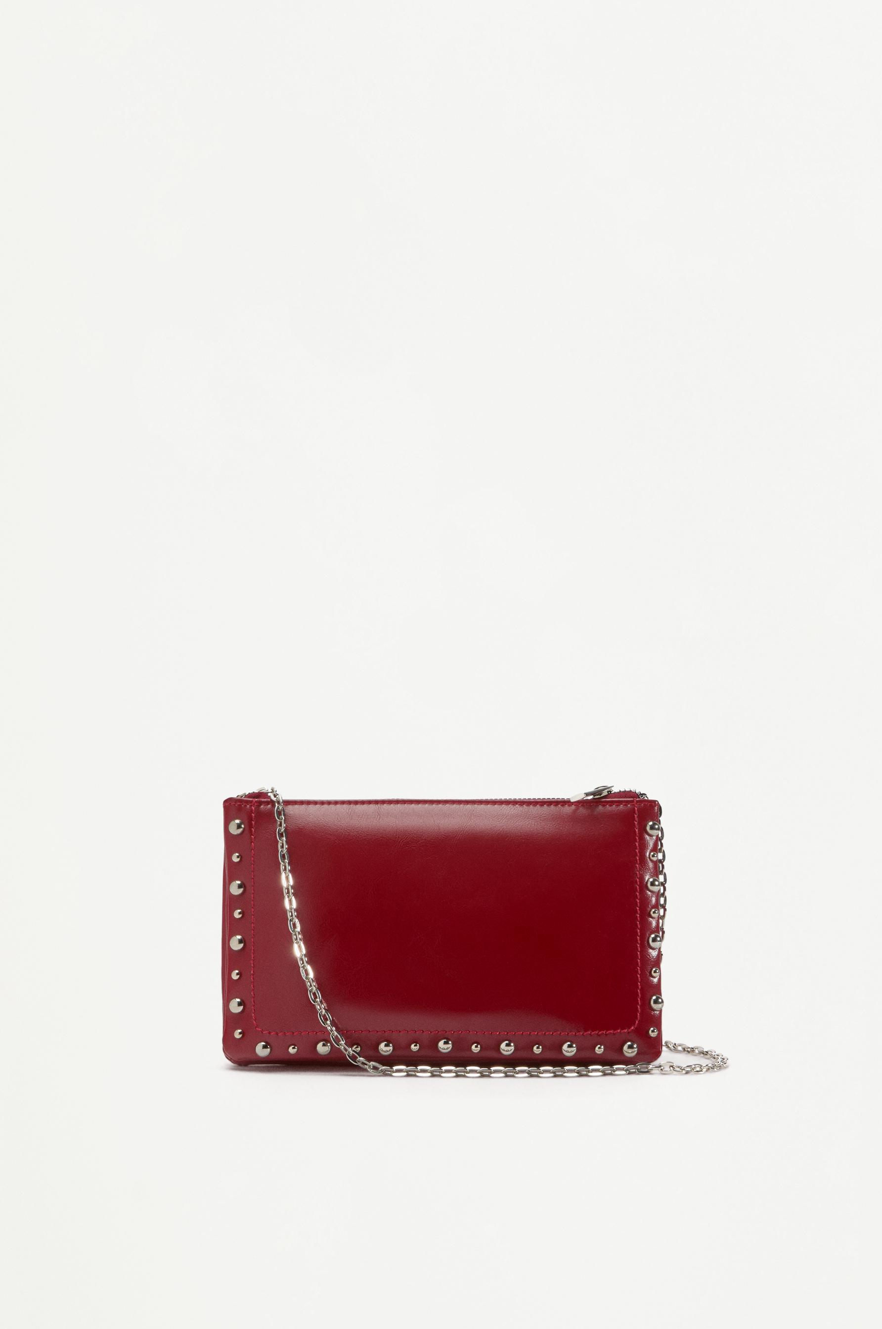 Crossbody bag with metal details — RED