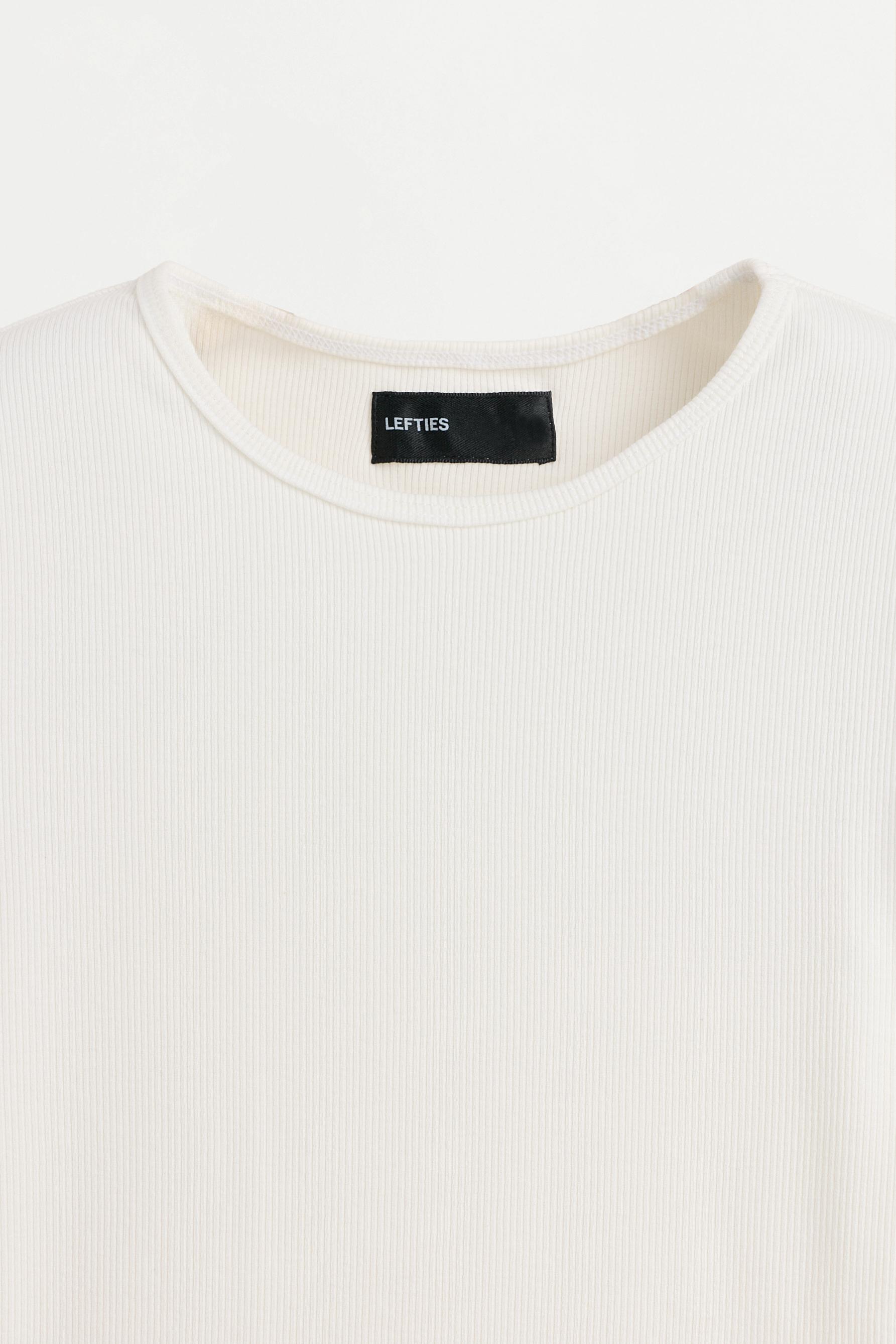 Ribbed T-shirt — WHITE