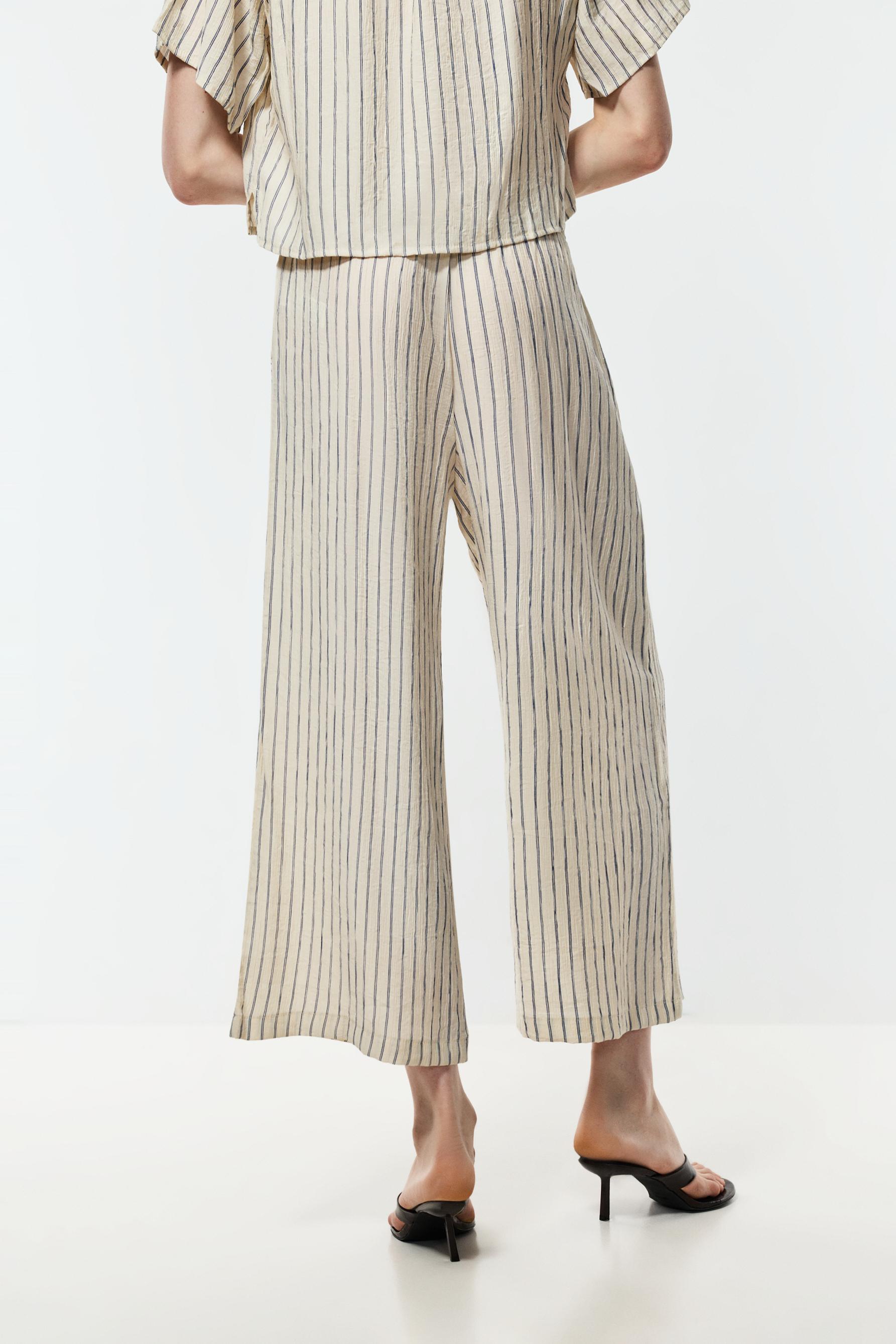 Textured culottes — STRIPED