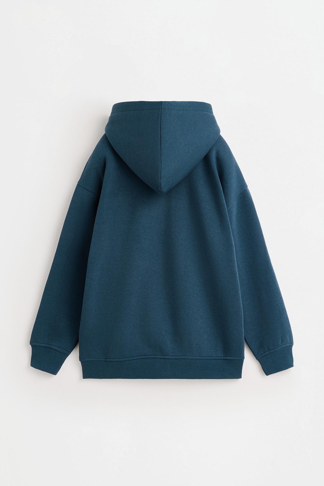 Zip-up hoodie — PETROL BLUE