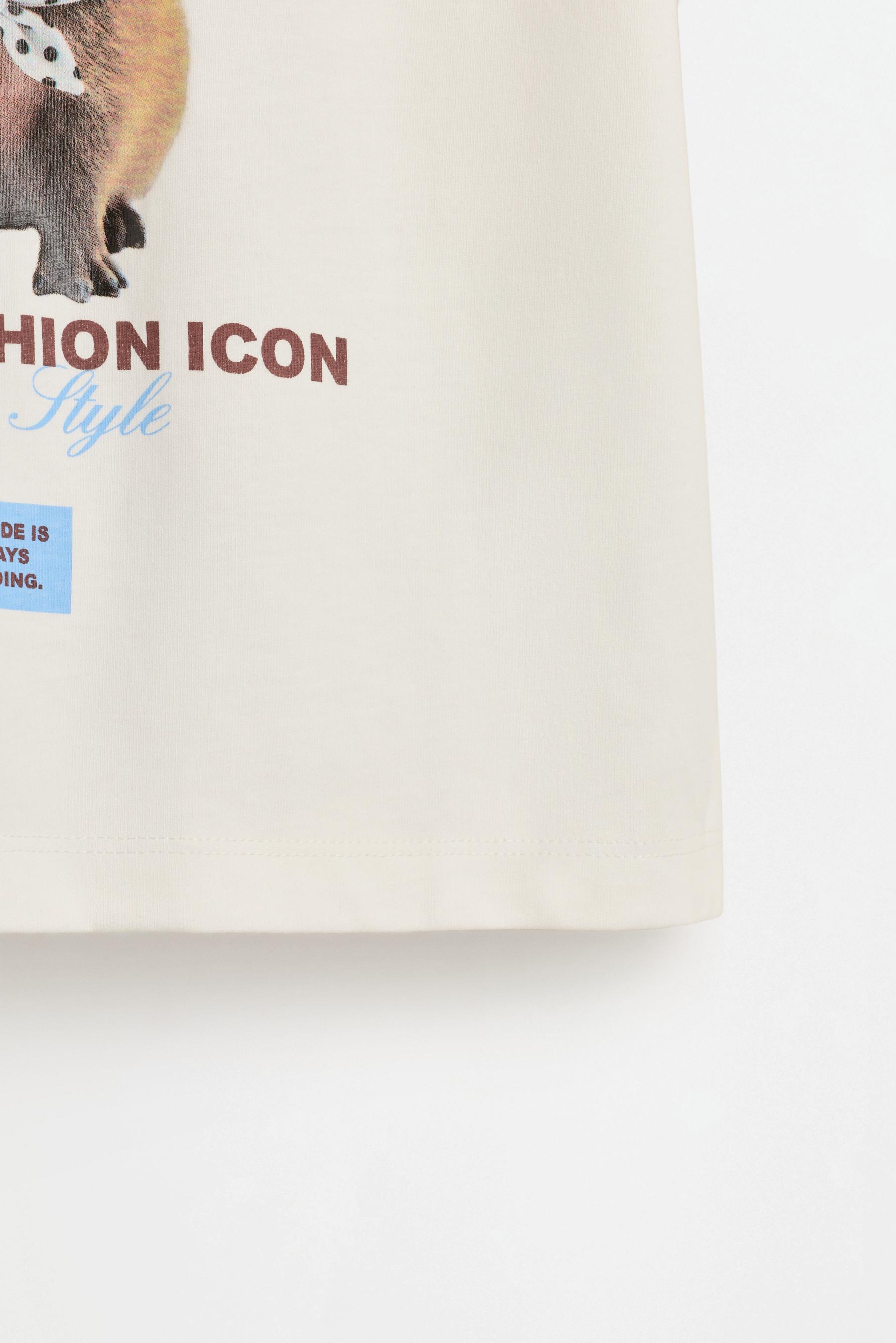 Printed photograph T-shirt — OFF WHITE