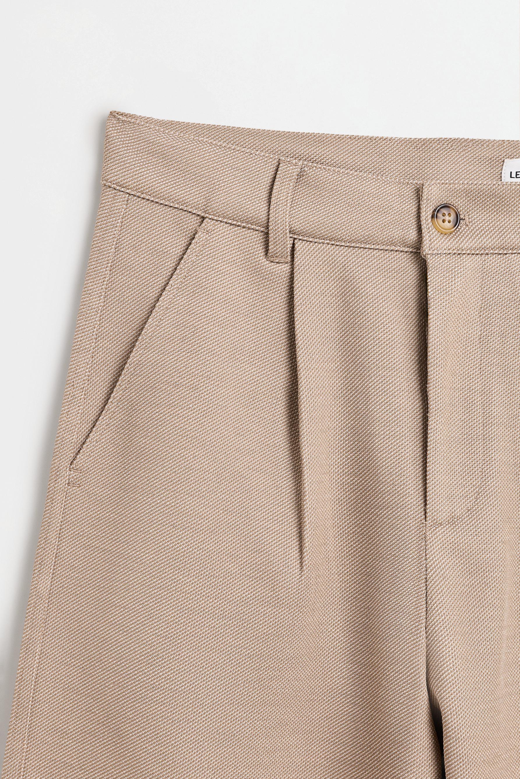 Micro piqué trousers — SAND