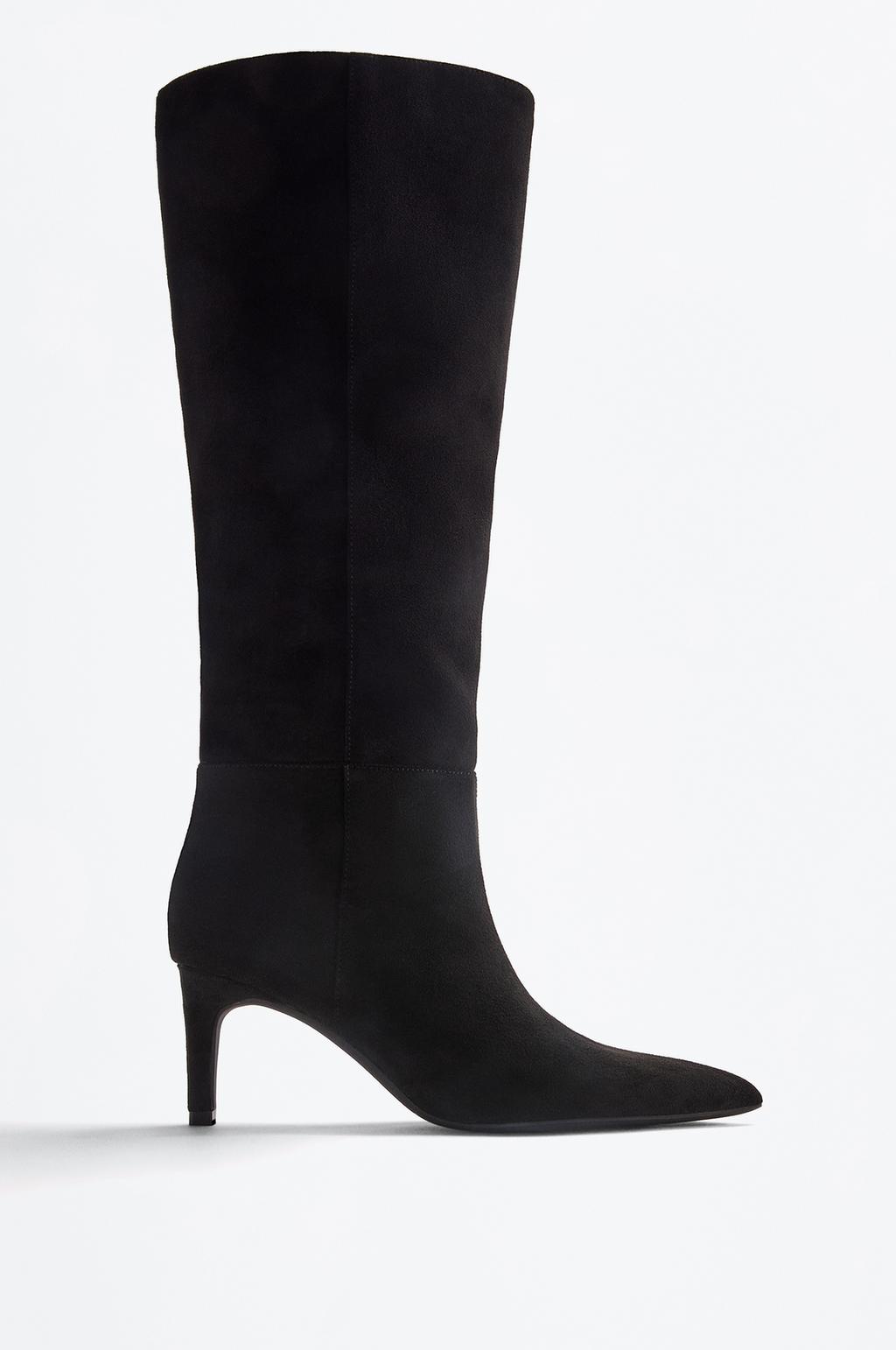 Faux suede tall boots