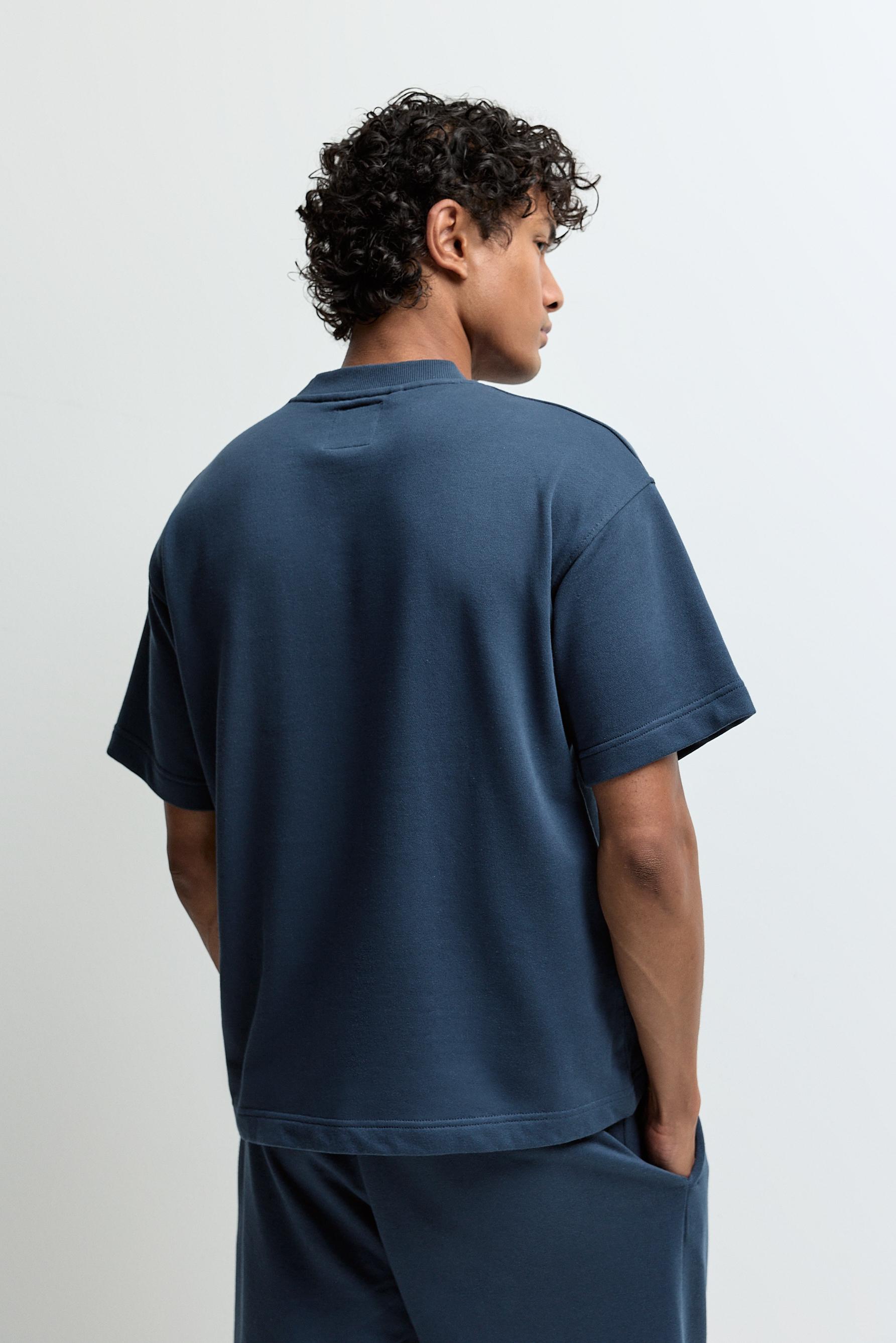 Short sleeve sweatshirt — DARK BLUE
