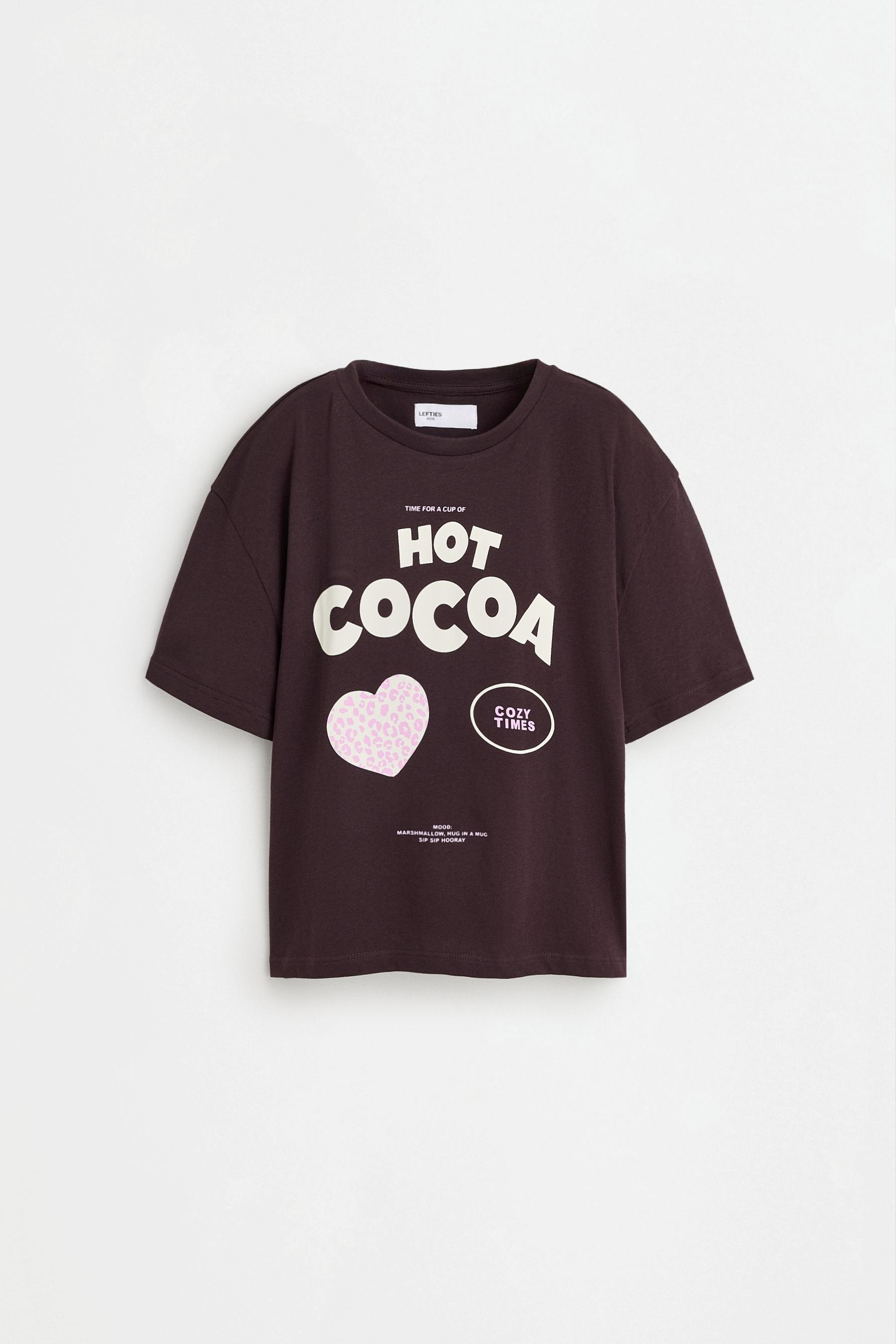 Printed T-shirt — DARK BROWN