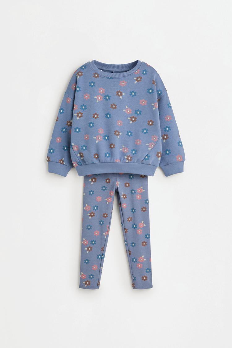 Sweatshirt and ribbed leggings set — INDIGO