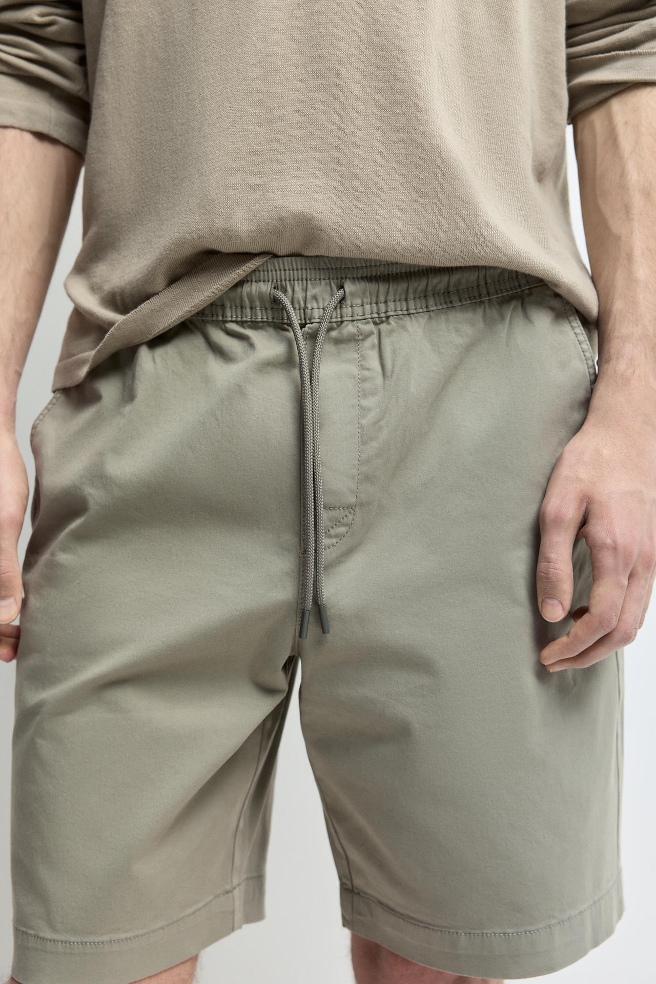 Jogger Bermuda shorts — KHAKI