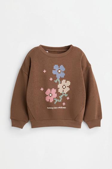 Sweatshirt and ribbed leggings set — CHOCOLATE 2