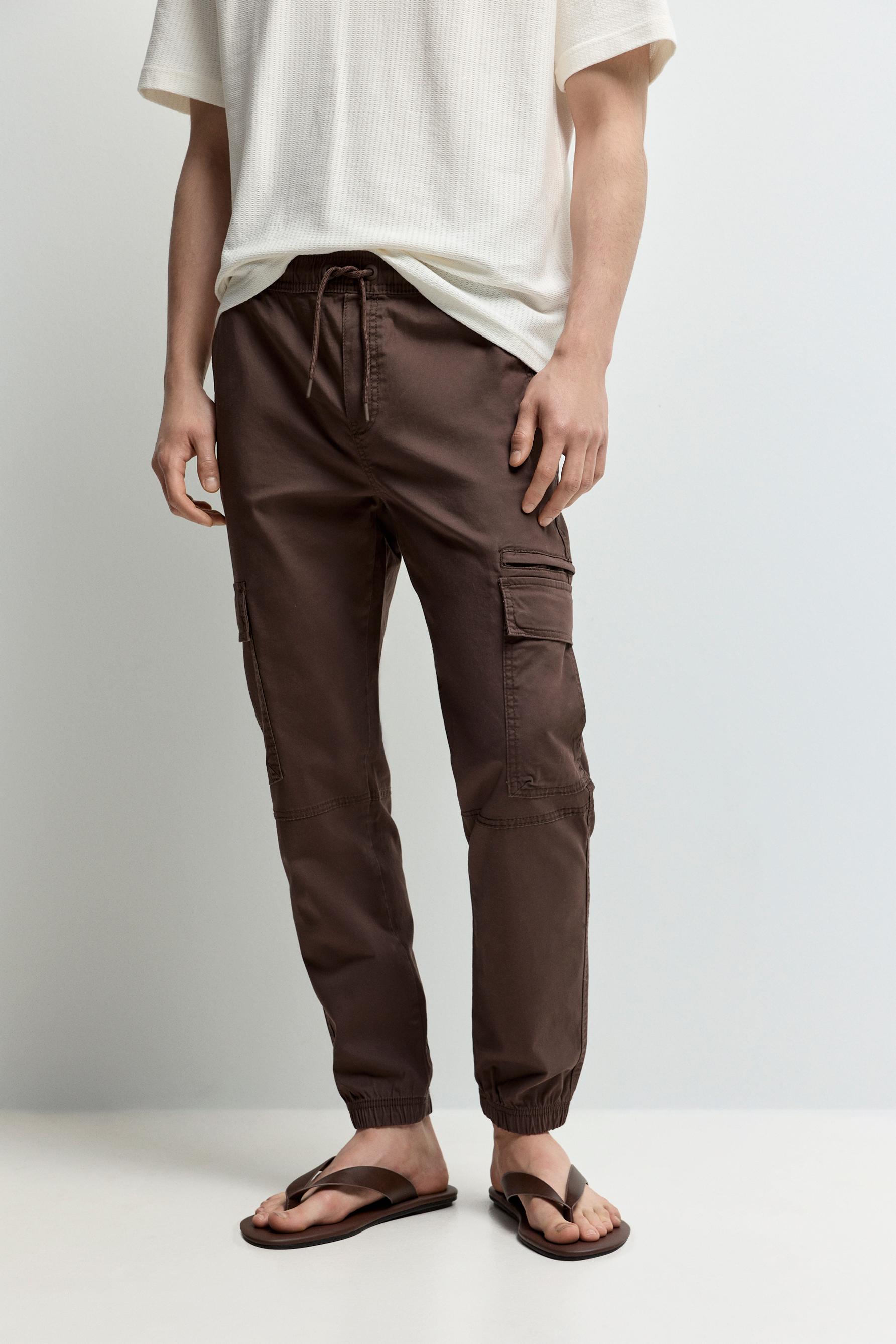 Cargo jogger trousers — CHOCOLATE
