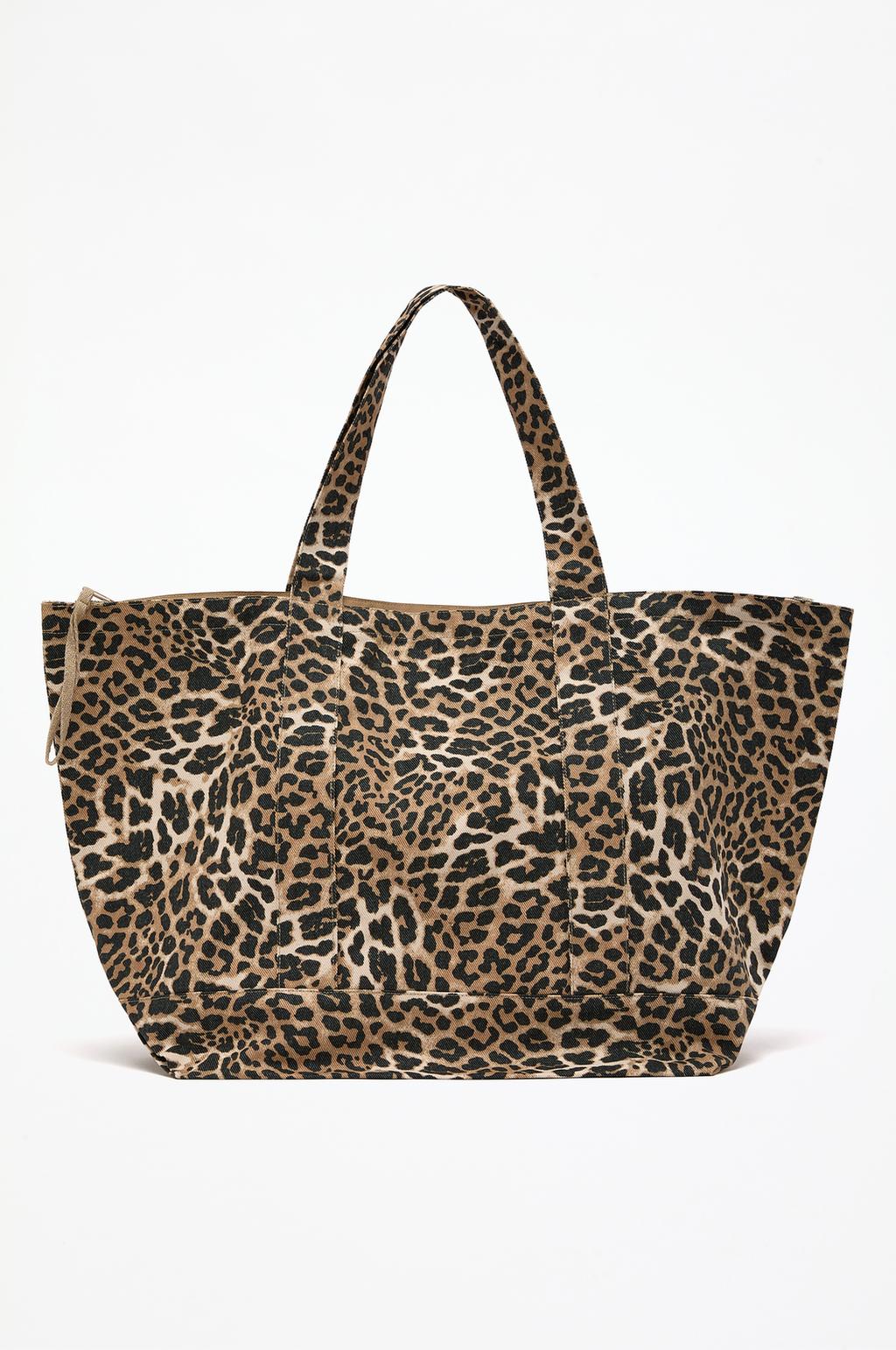 Animal print shopper bag