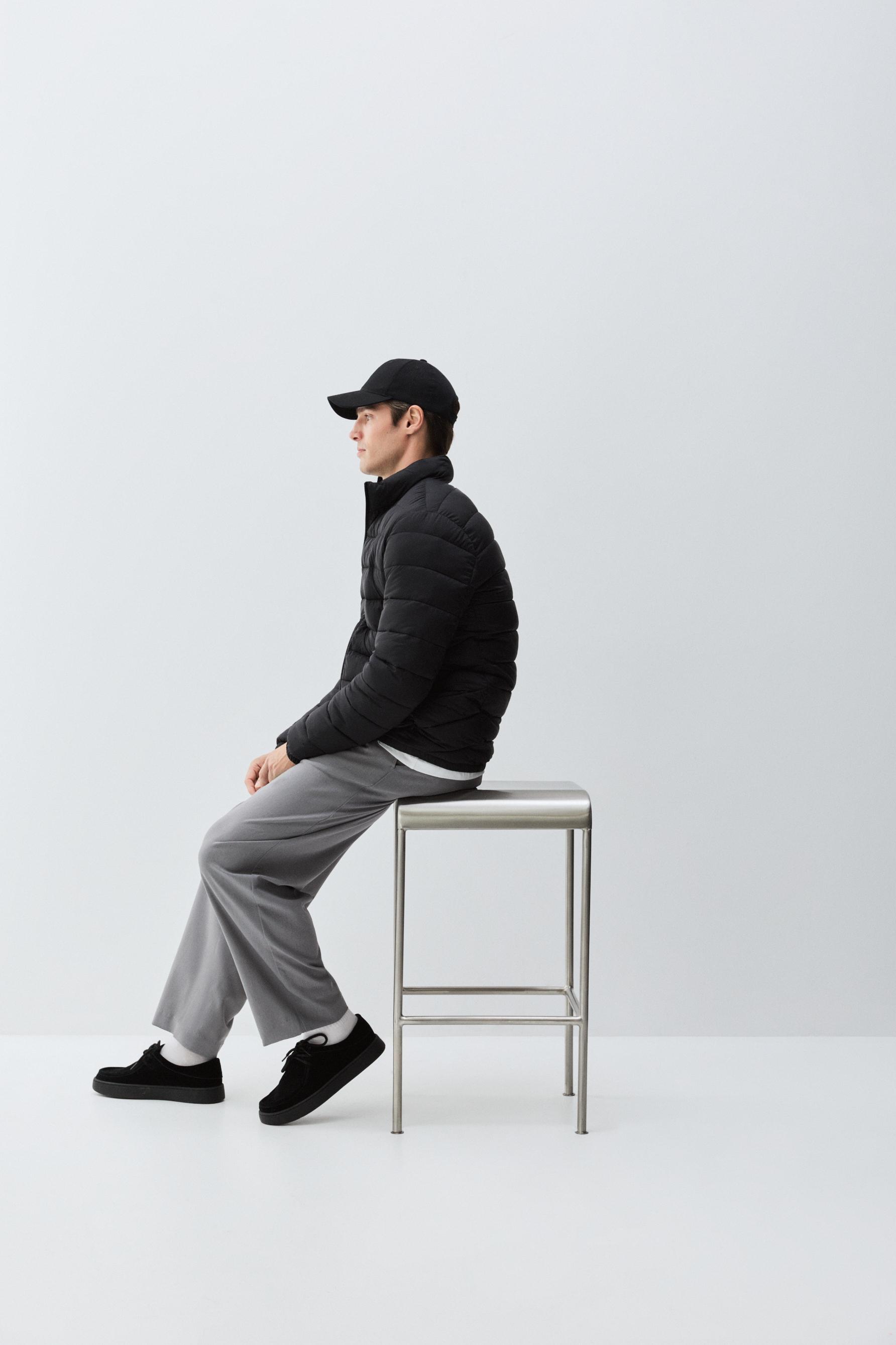Lightweight quilted jacket — BLACK