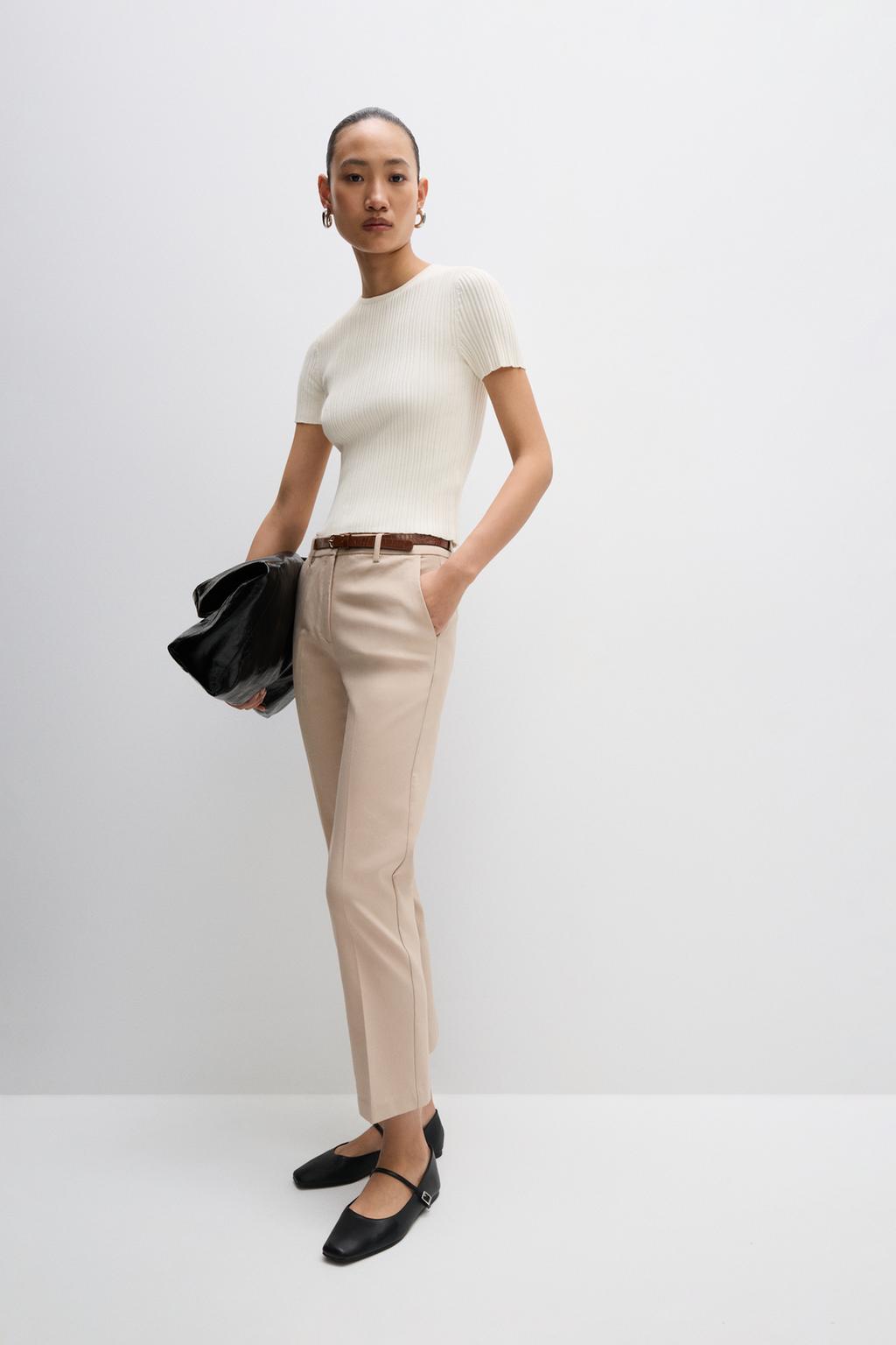 Kemerli chino pantolon