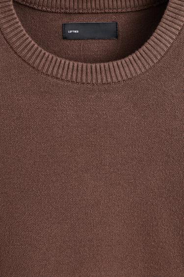 Soft knit sweater — BROWN 7
