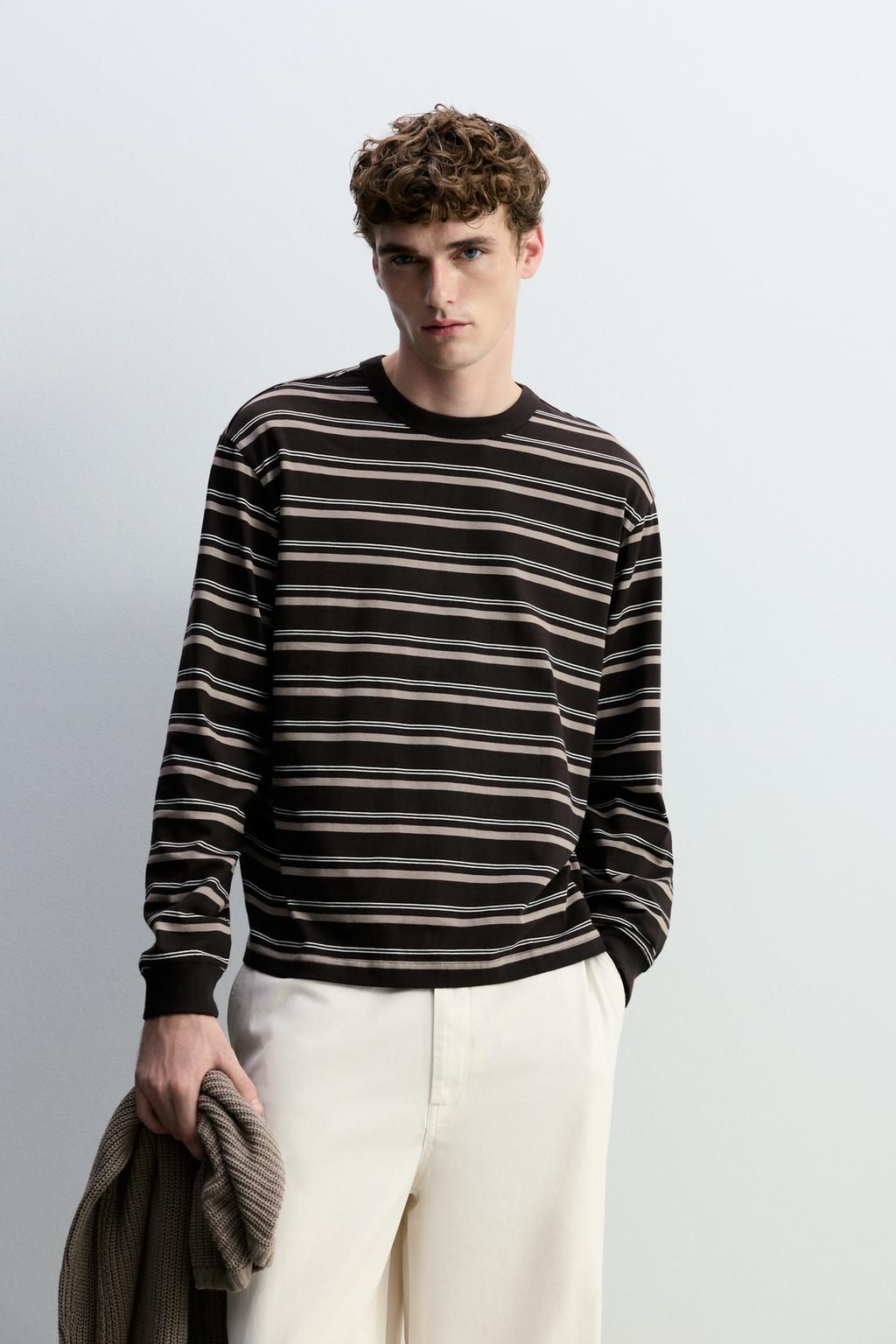 Mid-weight striped T-shirt