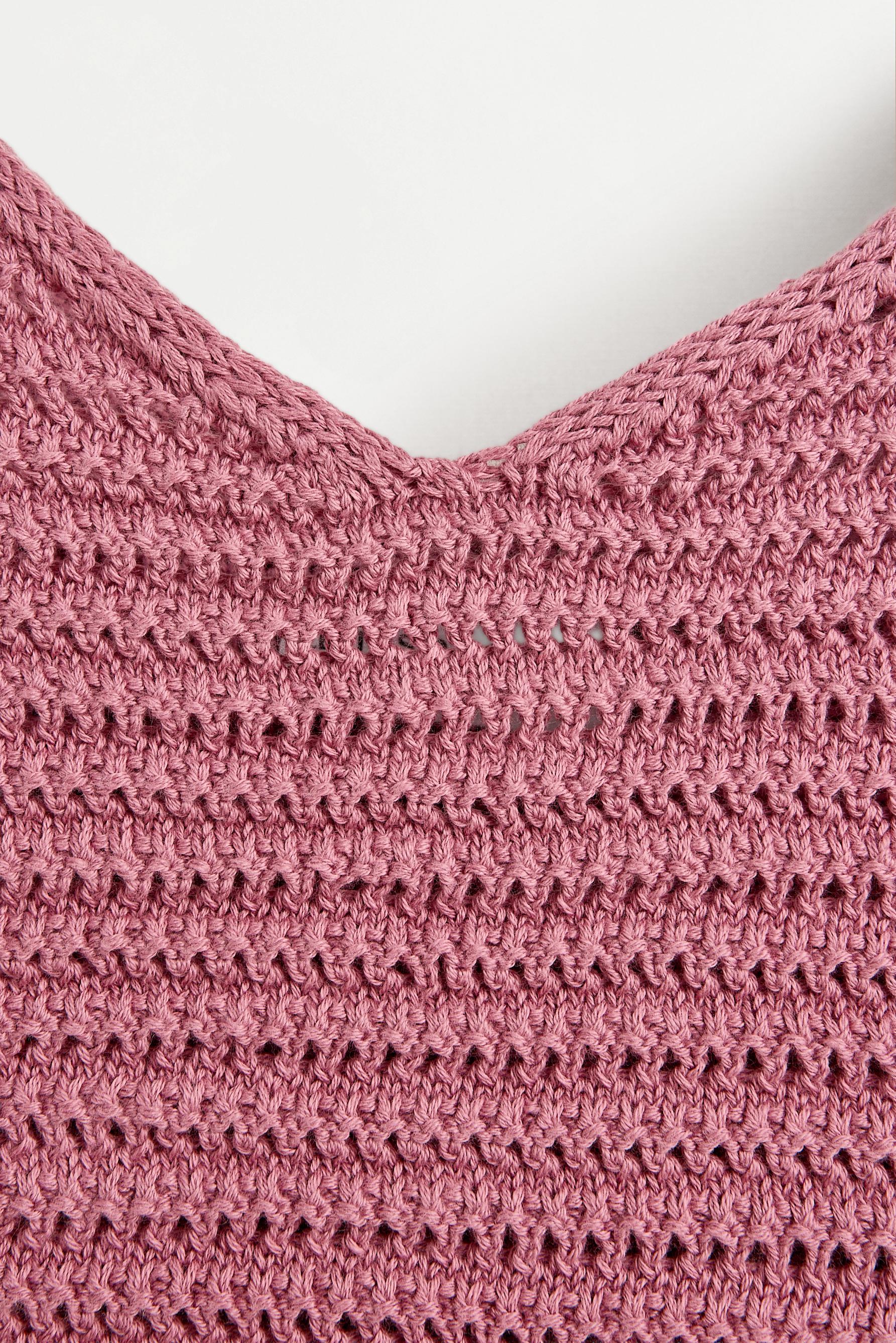 Cutwork top — PINK