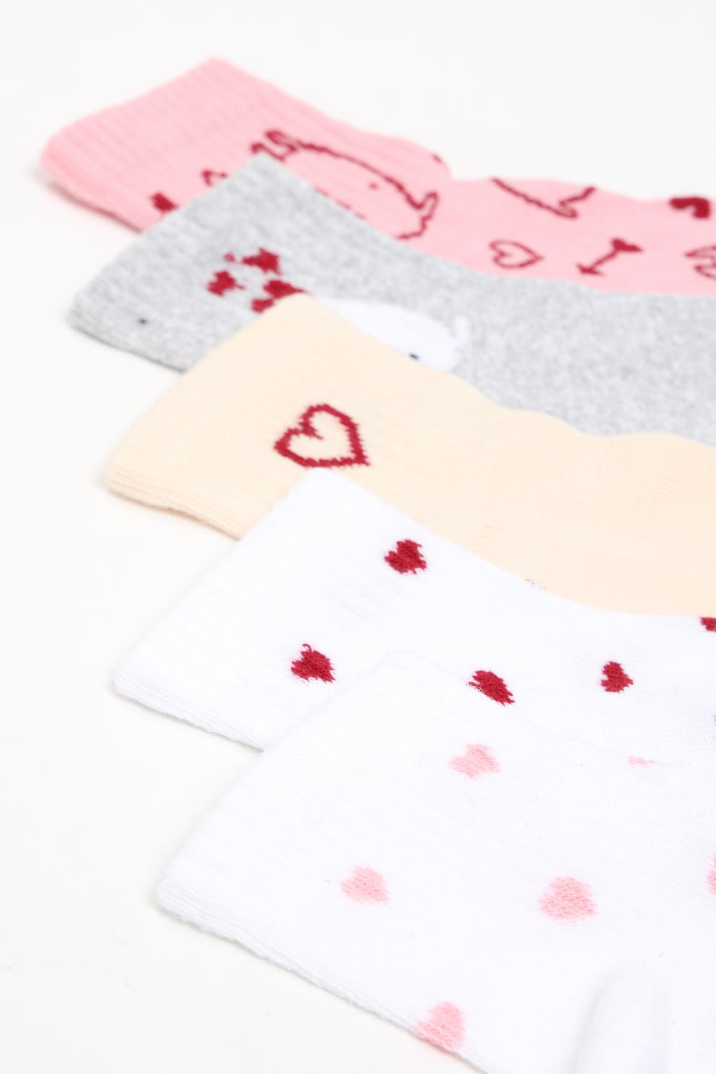 5-pack of ribbed love socks