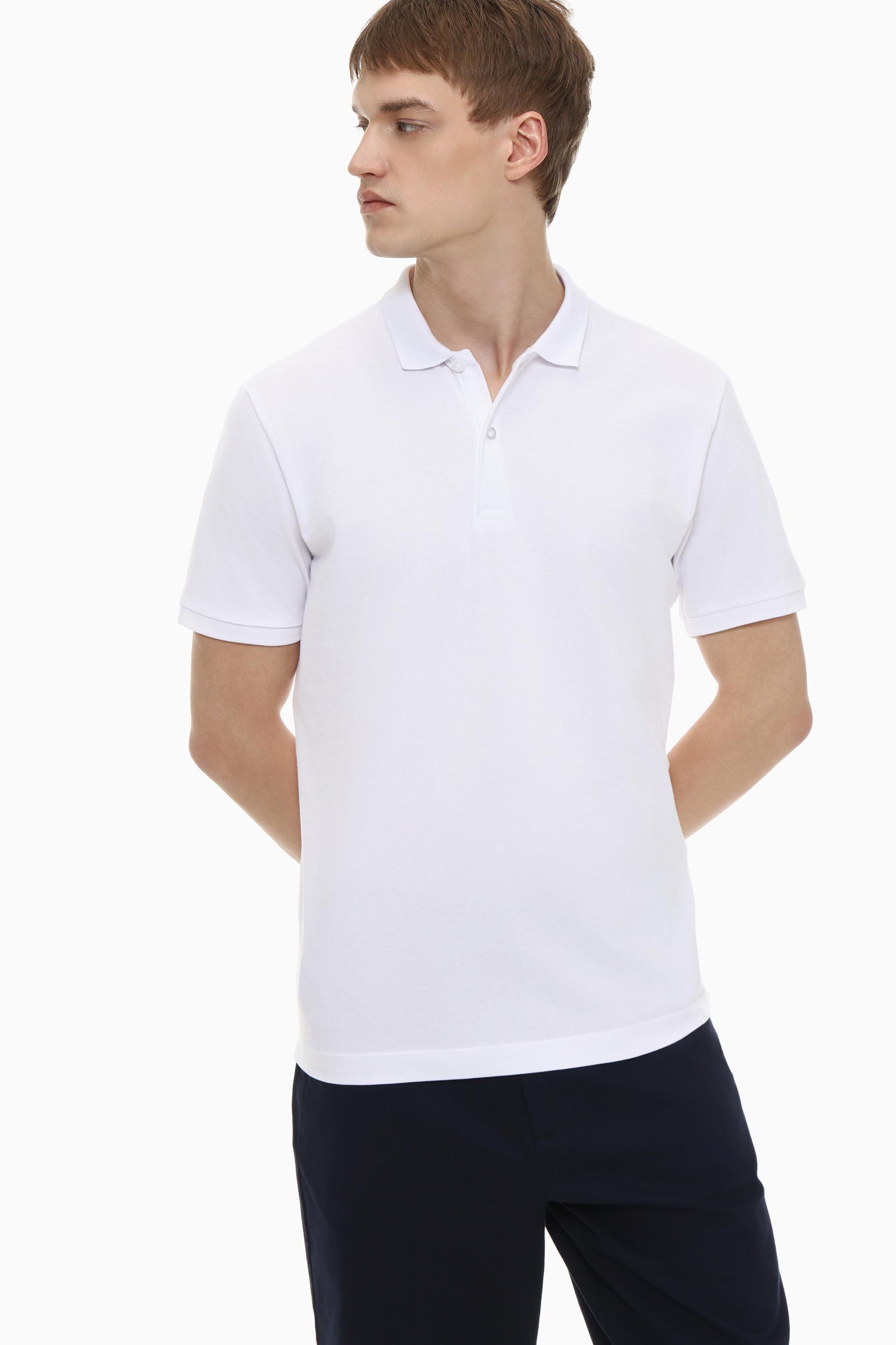 Basic polo shirt — WHITE
