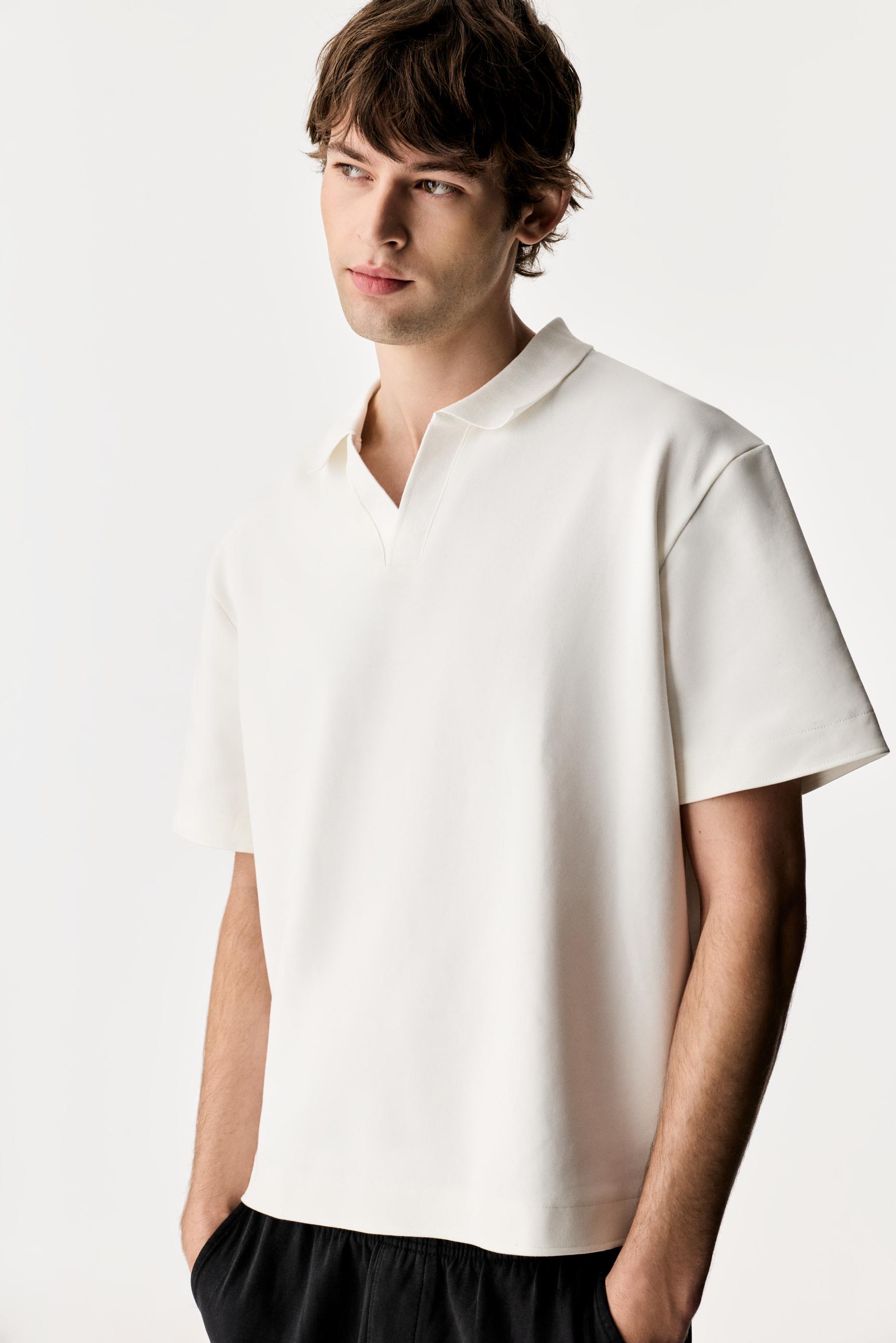 Interlock polo shirt — OFF WHITE