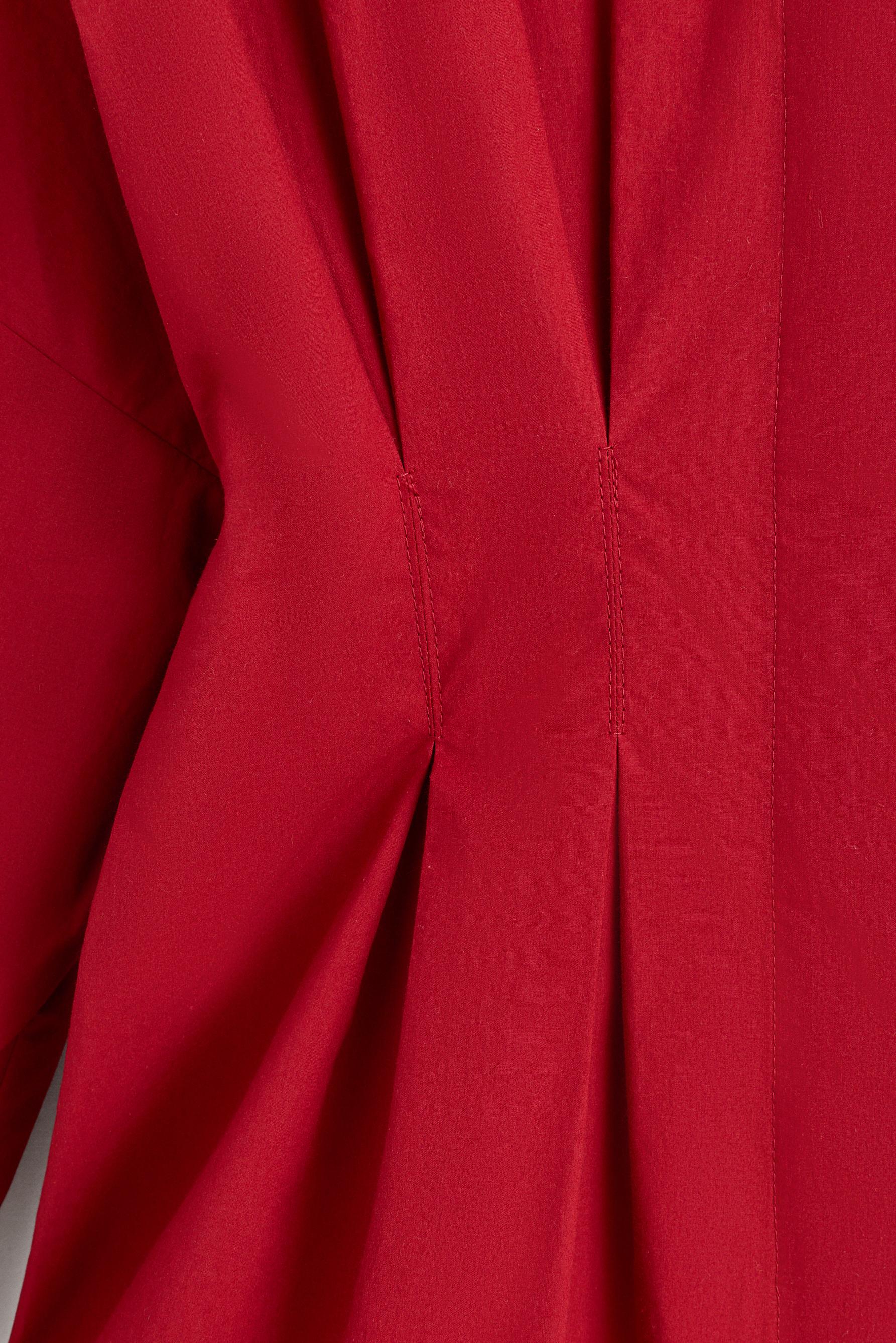 Pleated waist shirt — DARK PINK