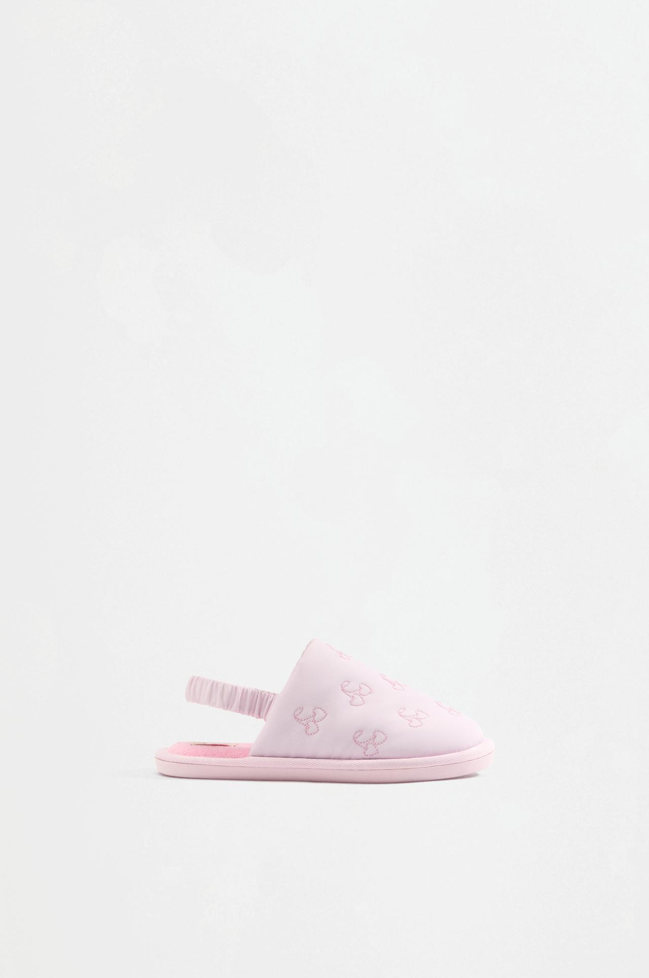 Open-back house slippers — PALE PINK