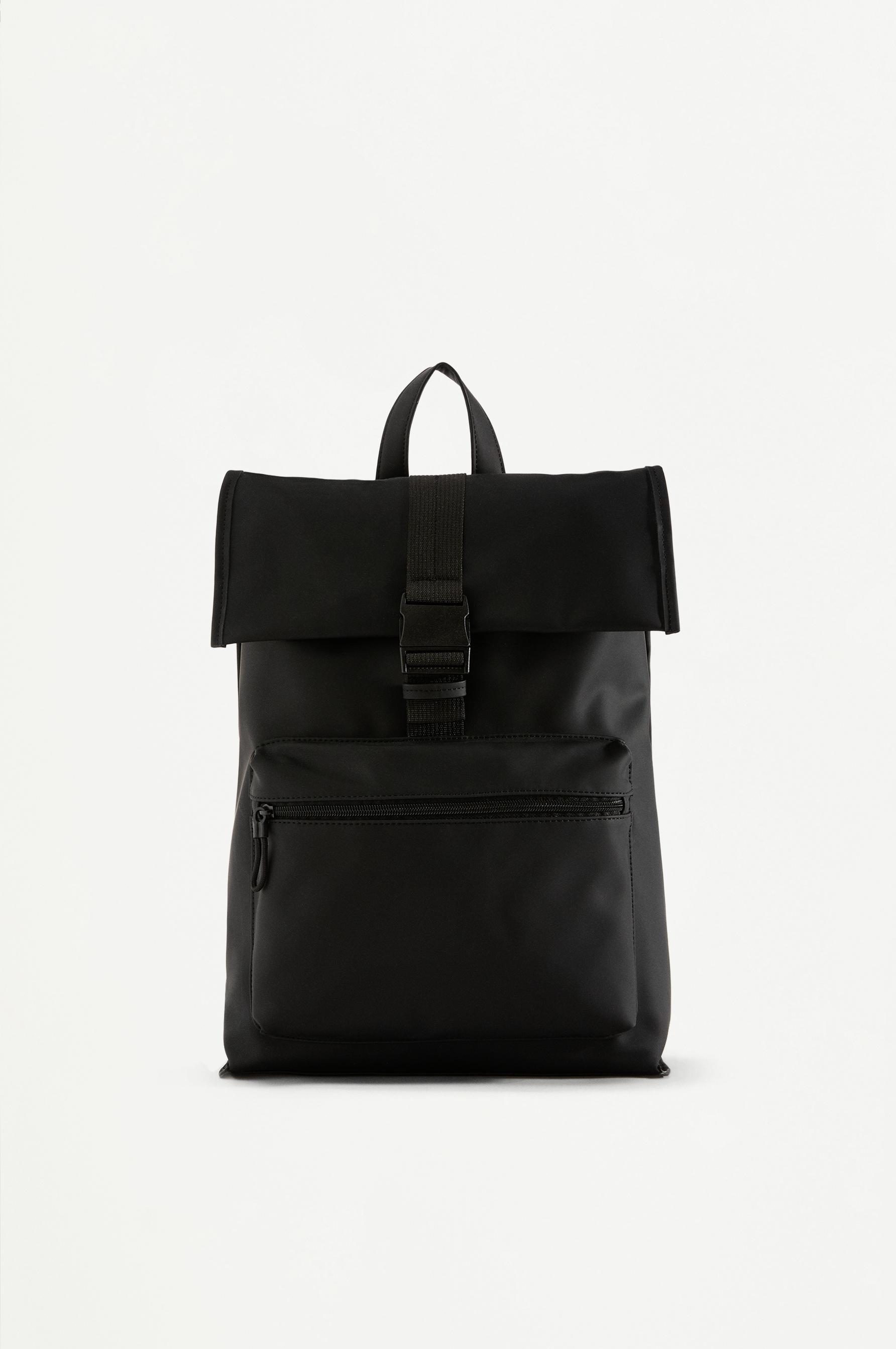 Rubberized backpack — BLACK