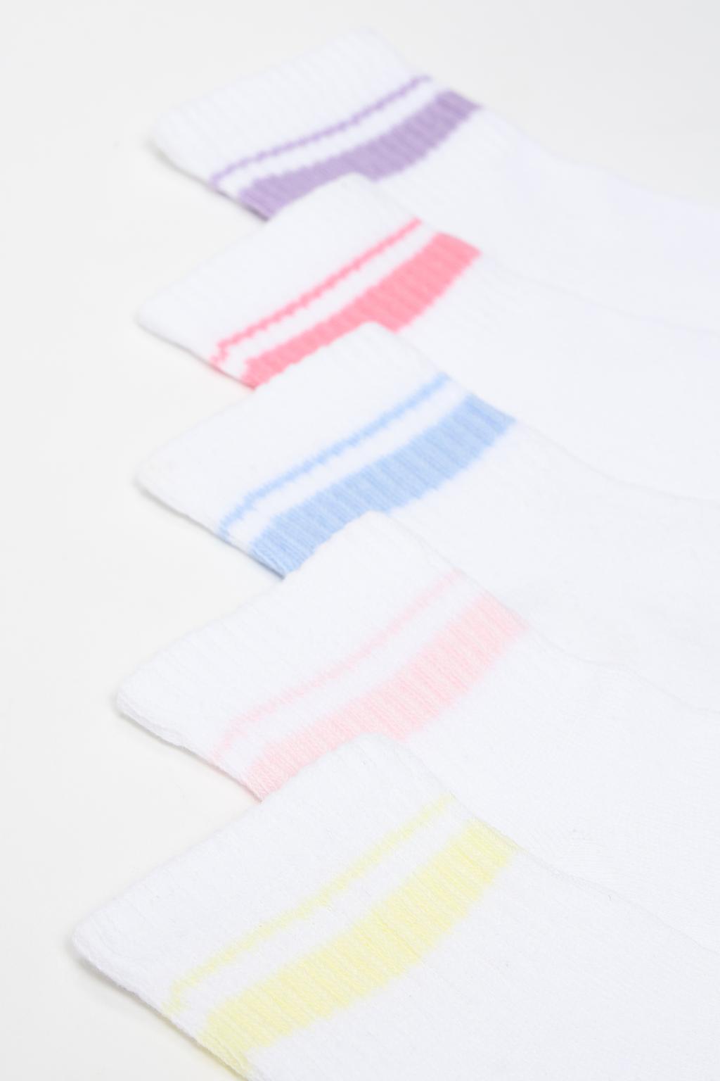 5-pack of short striped socks