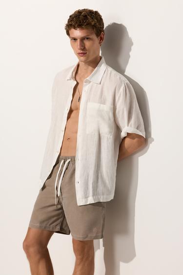 Faded-effect regular swimsuit — MINK 5