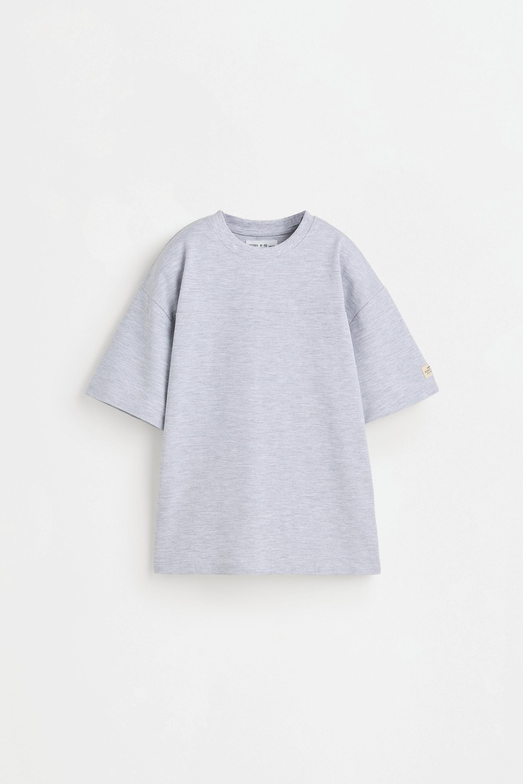 Piqué T-shirt and Bermuda shorts co-ord — GREY MARL