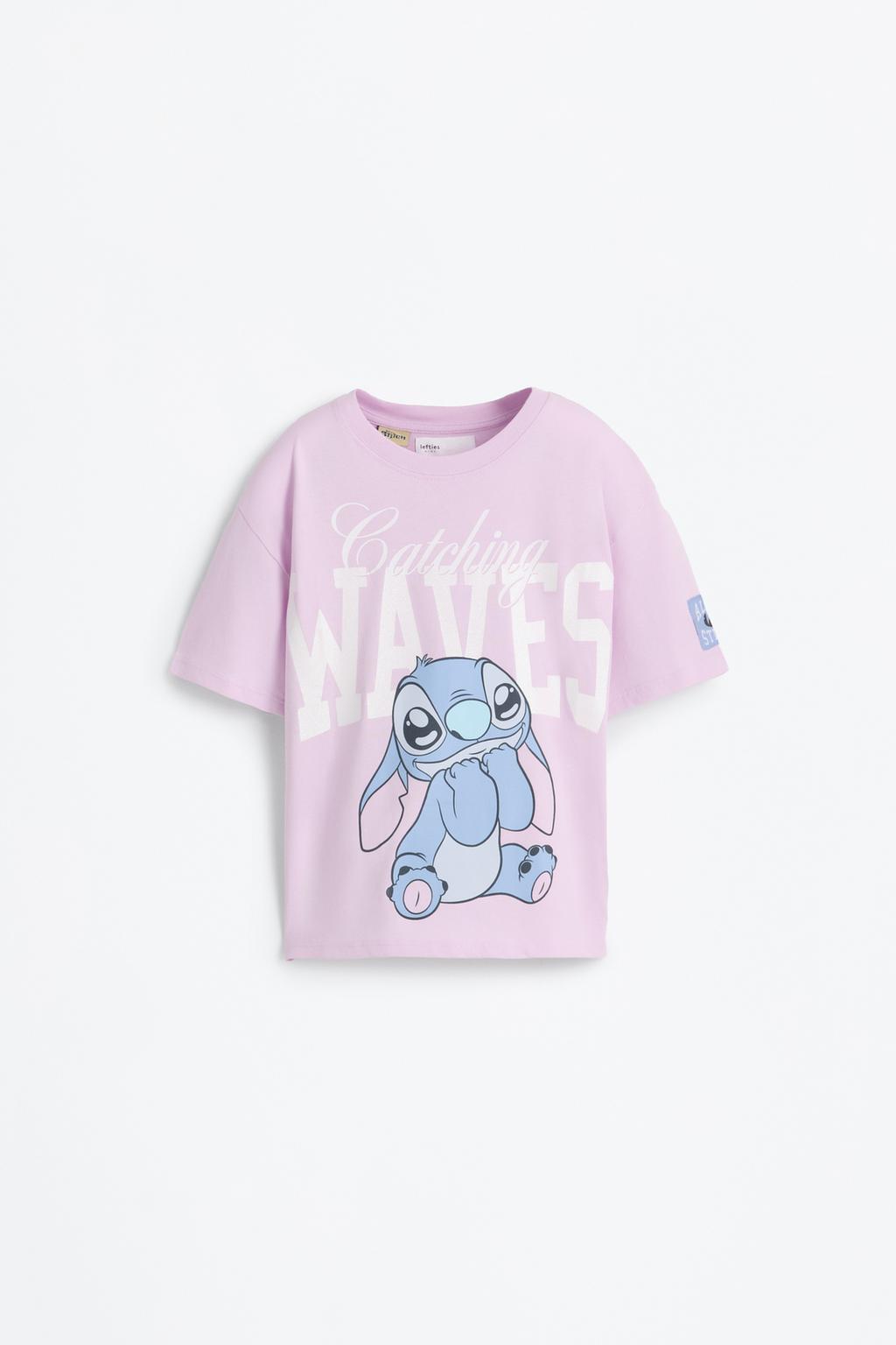 Kamiseta Stitch ©Disney print estanpatu handiarekin