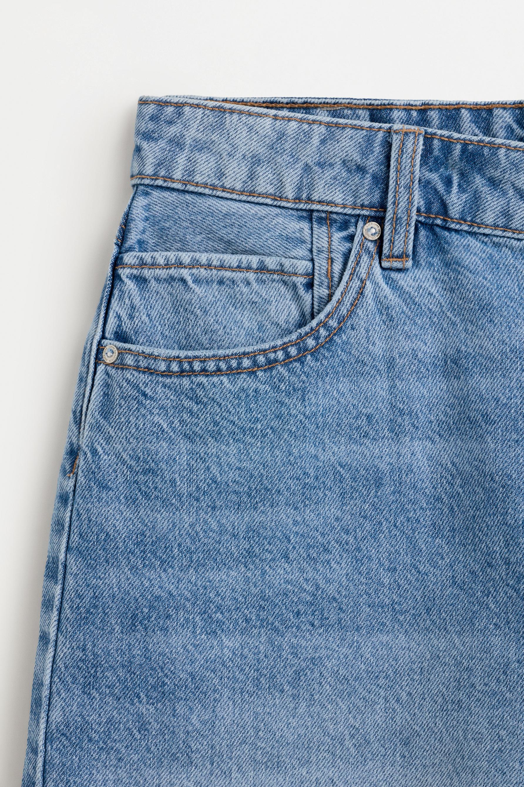 Distressed denim Bermuda shorts — PALE INDIGO