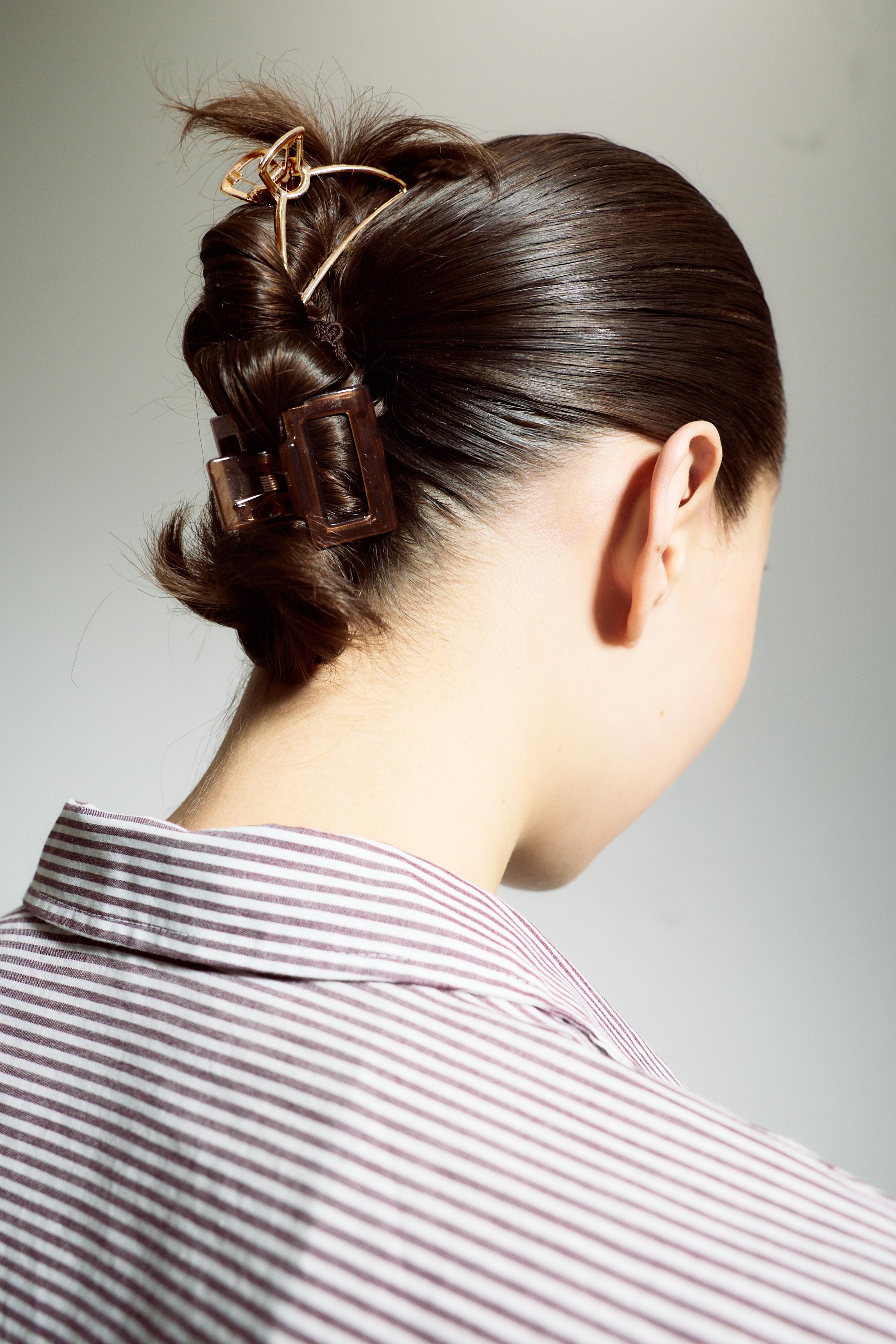 Pack of 3 assorted hair clips — GOLD