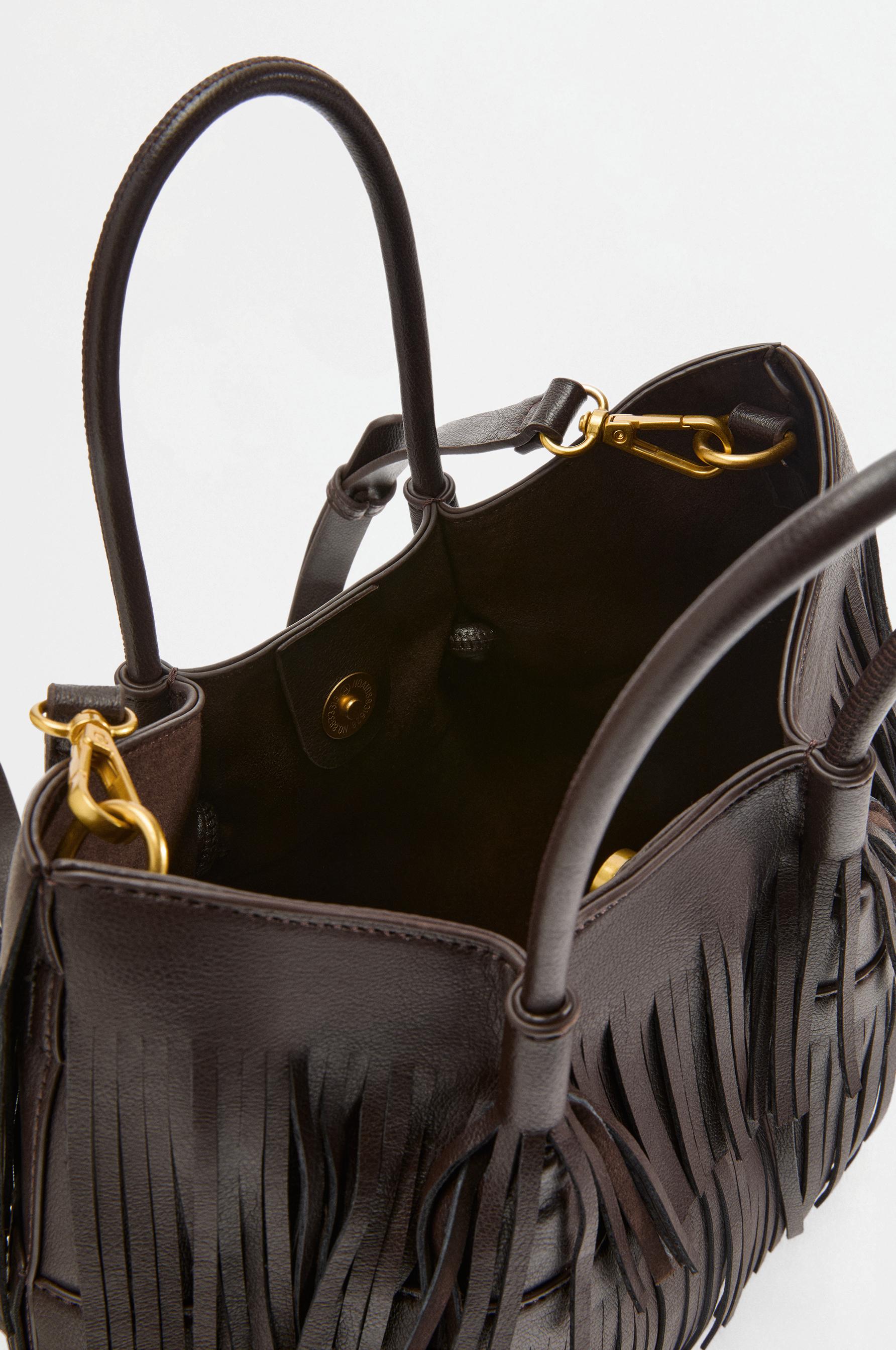 Fringe bag — BROWN