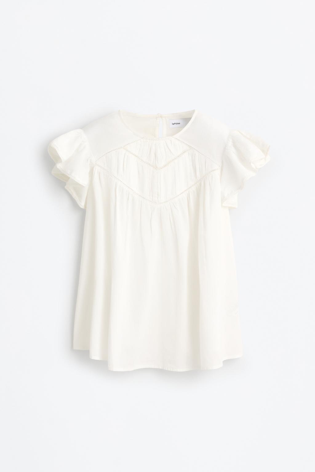 Blusa balze pizzo