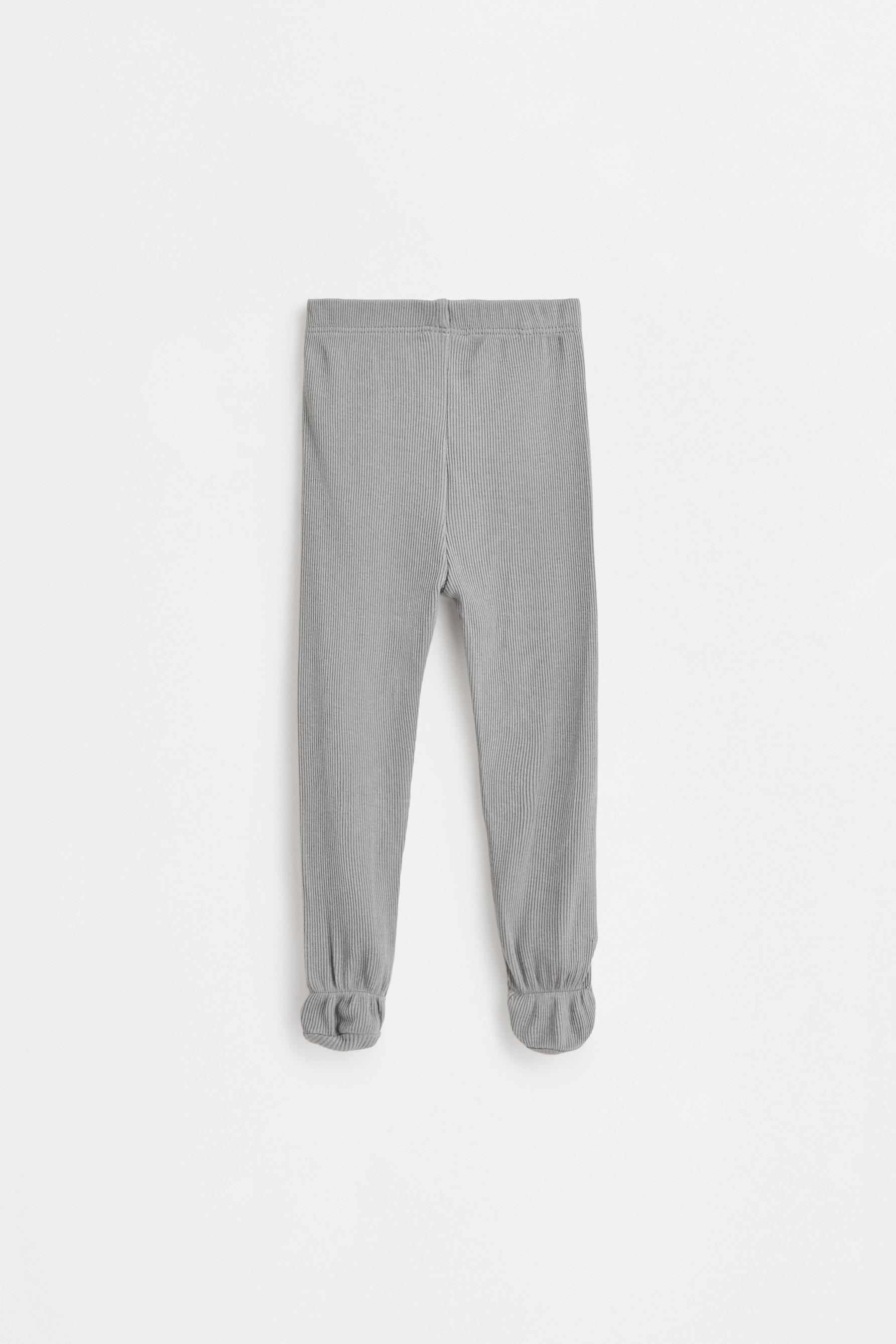 Ribbed T-shirt, footed leggings and hat co-ord — FADED GREEN