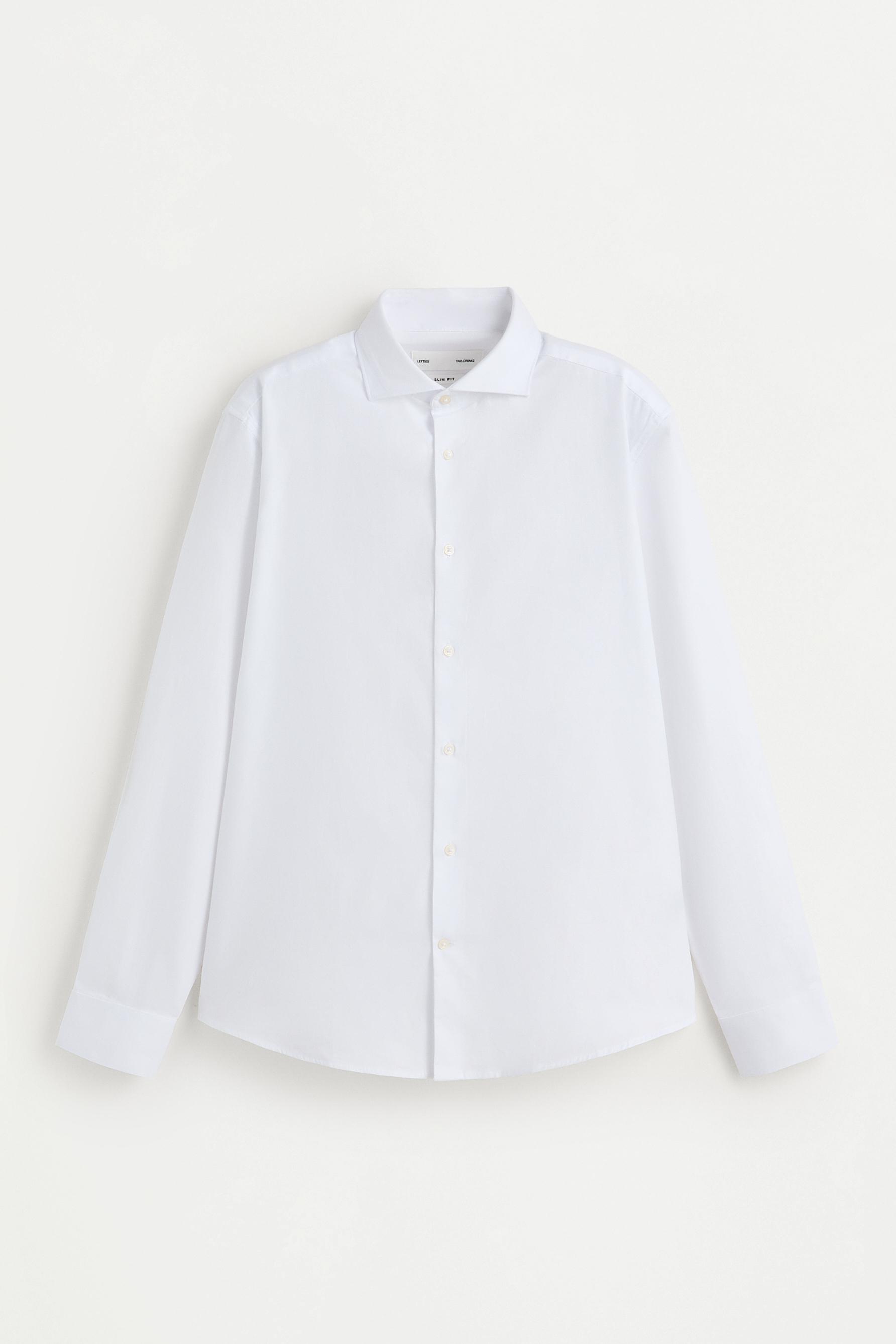 Structured tailored fit shirt — WHITE