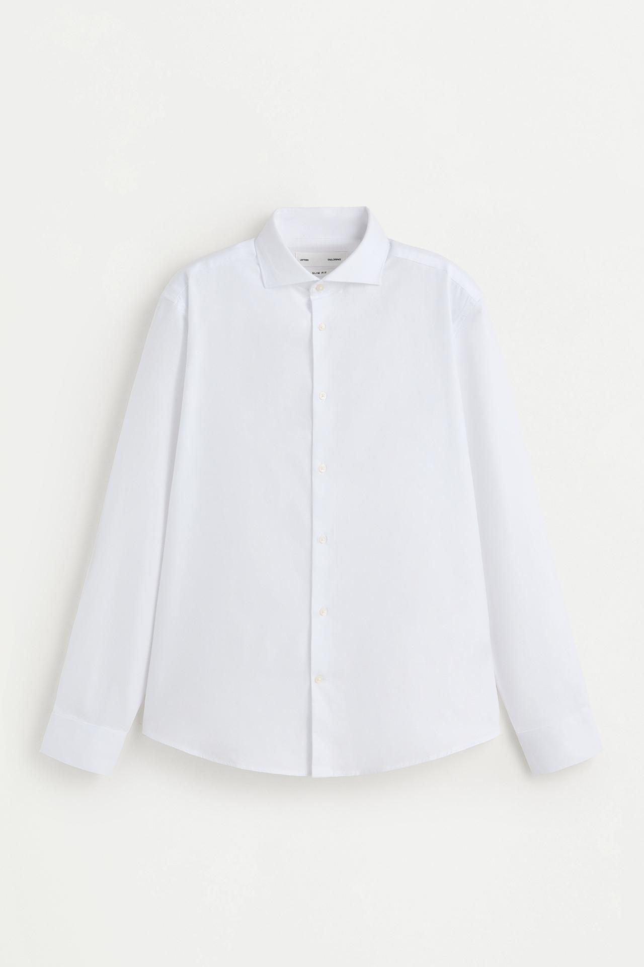 Structured tailored fit shirt — WHITE