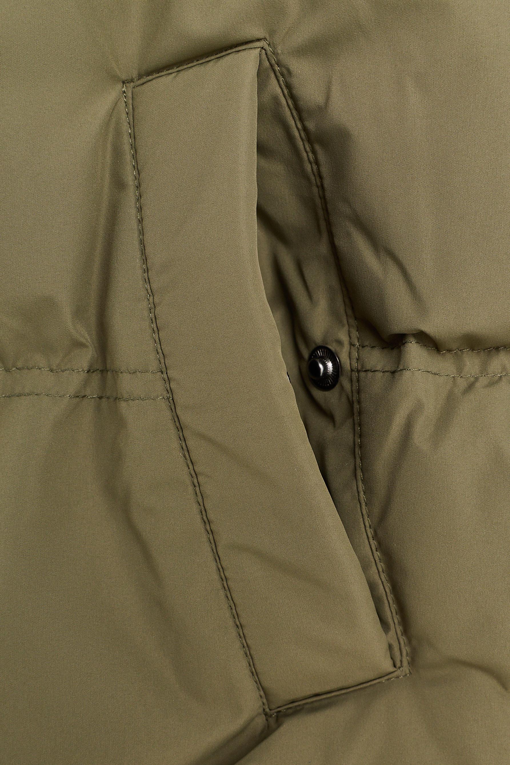 Quilted hooded gilet — PALE KHAKI