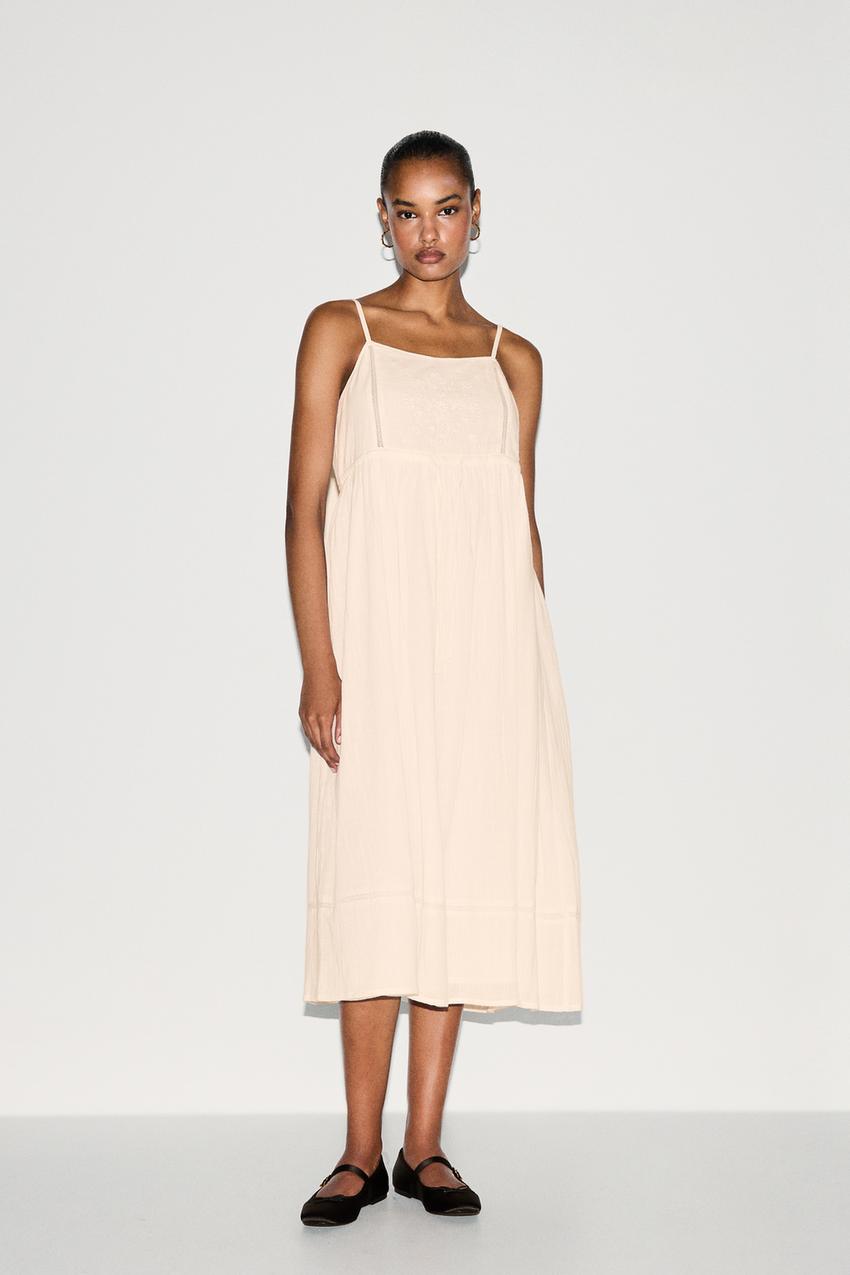 Vestido bordado encaje BÁSICOS DE TEMPORADA Mujer Lefties ESPAÑA