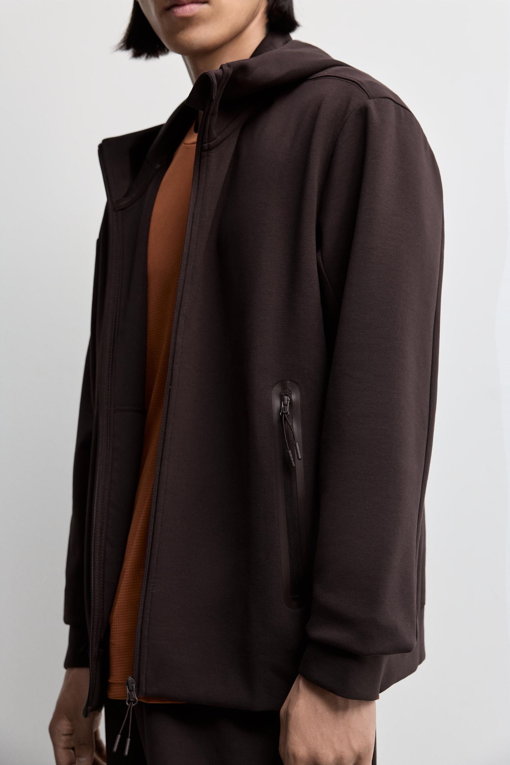 Interlock zip hoodie — CHOCOLATE