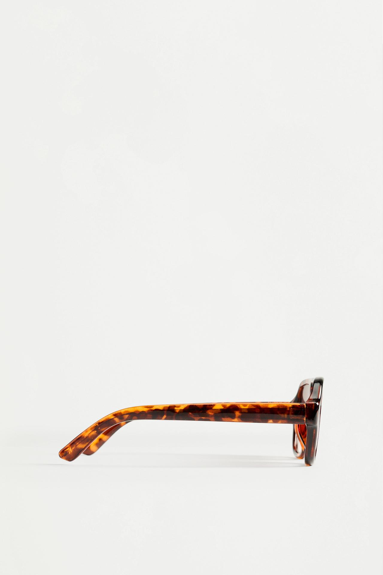 Tortoiseshell aviator sunglasses — DARK BROWN